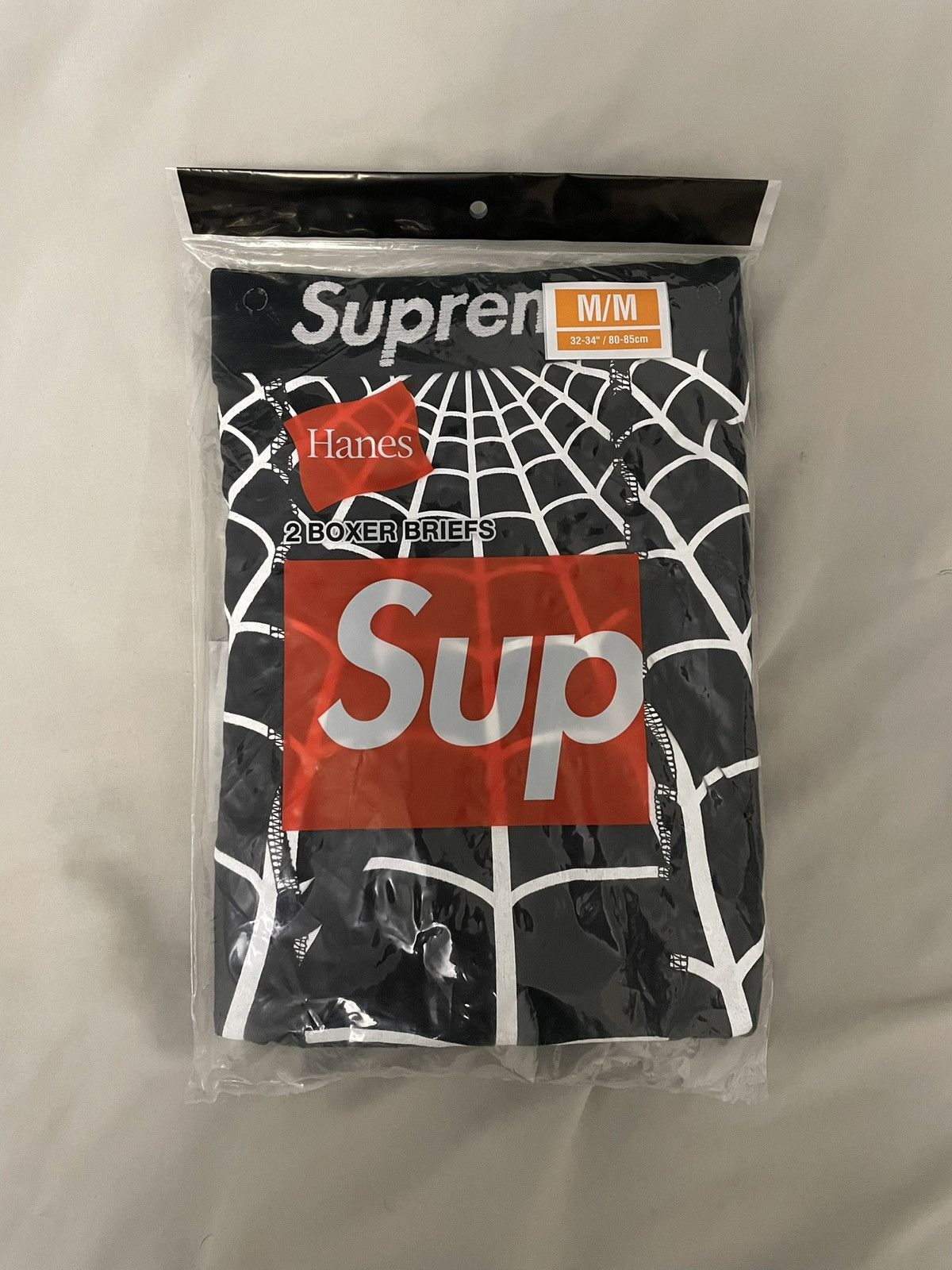 Supreme Hanes Spider-Man Boxer Black IN HAND Size Medium