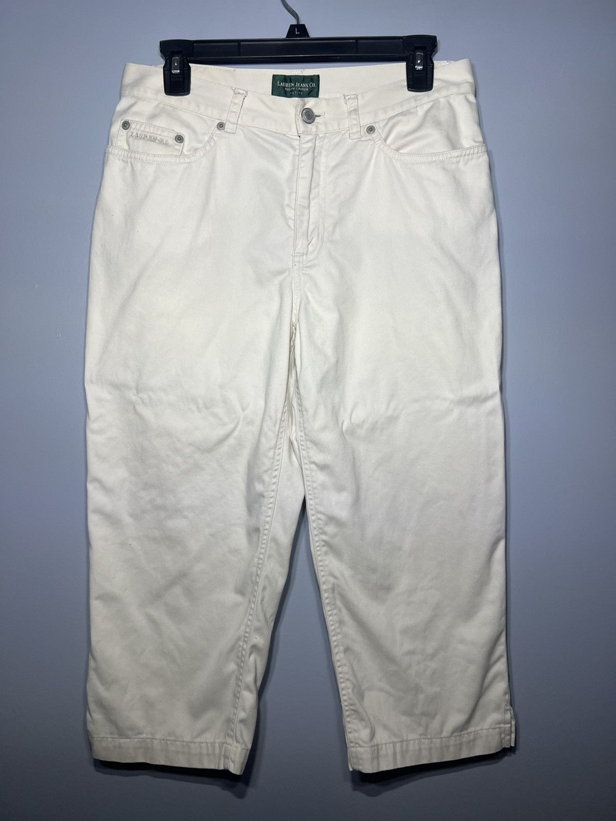 Denim & Supply Ralph Lauren × Polo Ralph Lauren × Ralph Lauren Lauren Jeans Co Ralph Lauren White Capri Pants Petite Sz 10P Size 32" / US 10 / IT 46 - 2 Thumbnail