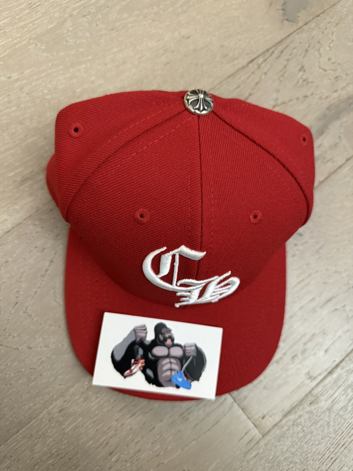 Chrome Hearts Chrome Hearts 6 Panel On Field Baseball Cap Red White Size ONE SIZE - 3 Thumbnail