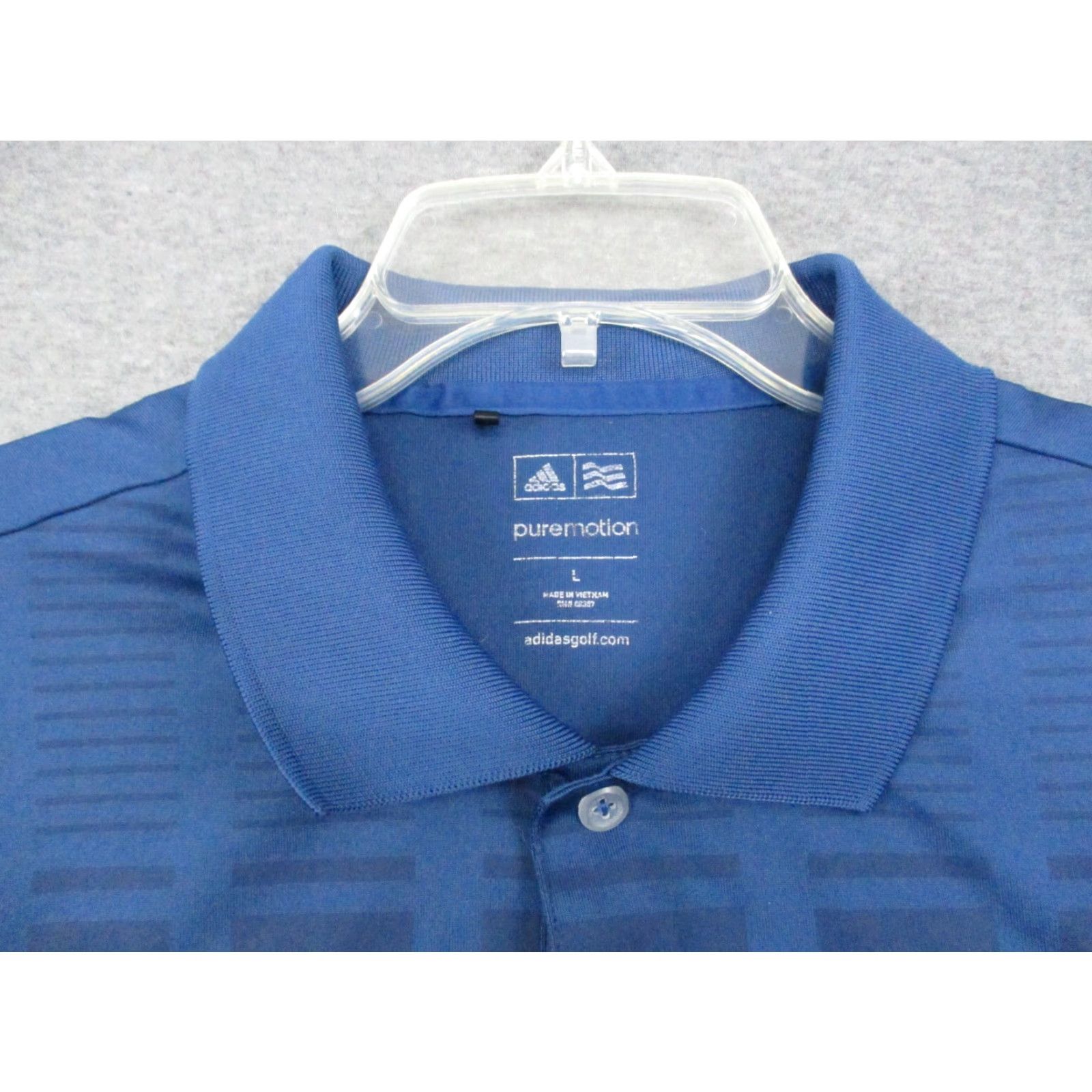Adidas ADIDAS Polo Golf Shirt Mens L Large Pure Motion Navy Blue Polo Shirt Golf Moisture Wicking Adidas Puremotion Logo 90s? Size US L / EU 52-54 / 3 - 2 Thumbnail