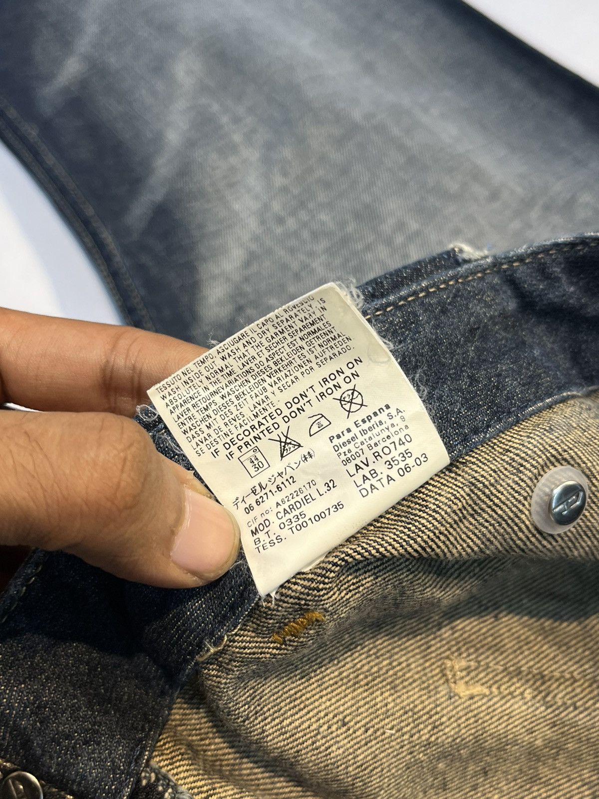 Diesel × Japanese Brand VINTAGE DIESEL Y2K DISTRESSED JEAN DENIM PANTS Size US 28 / EU 44 - 13 Thumbnail
