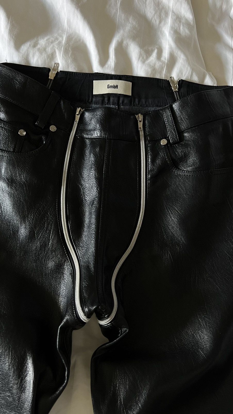 GmbH GmbH black faux-leather pants Size US 30 / EU 46 - 3 Thumbnail