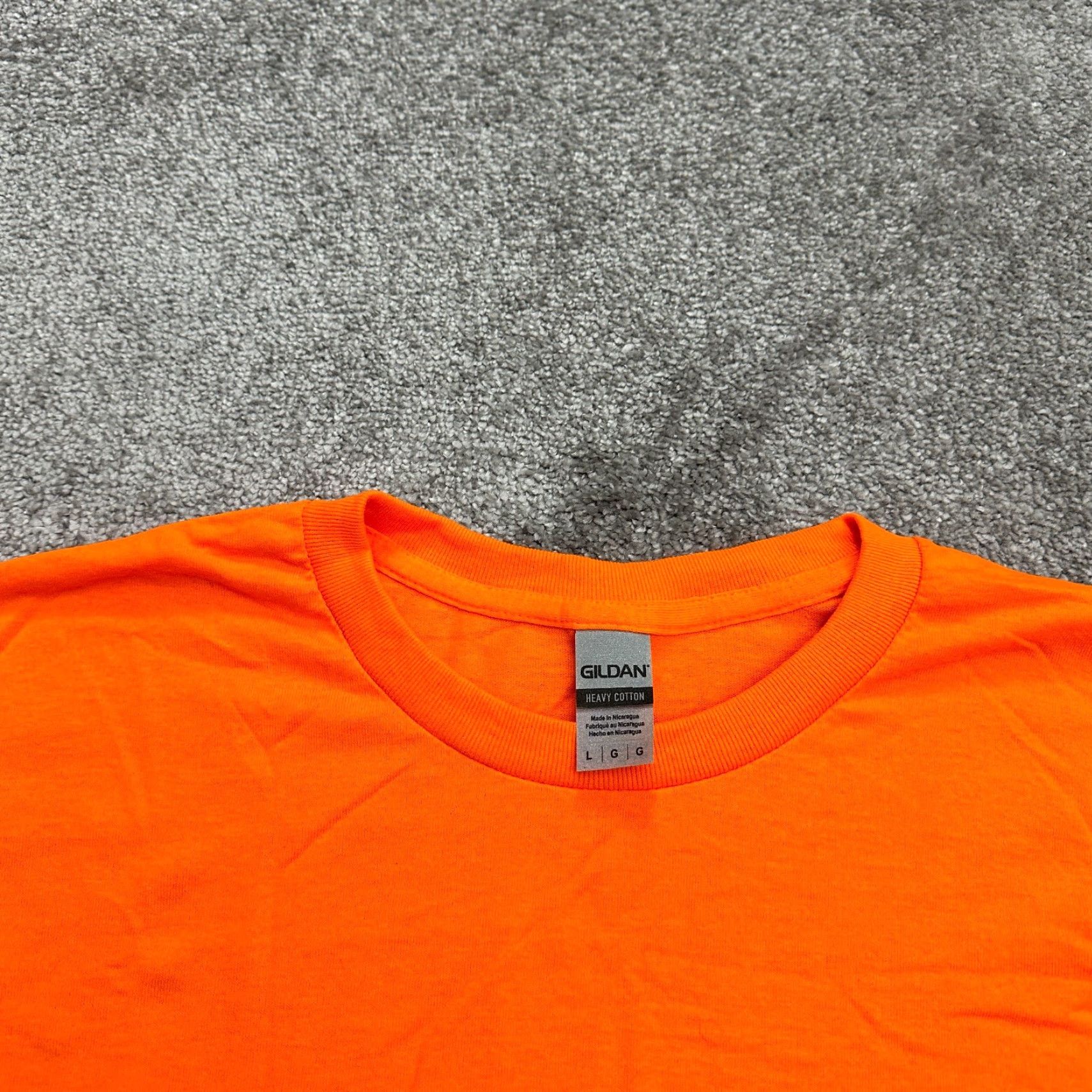 Gildan Gildan Heavy Cotton Shirt Mens Large Orange Crew Neck Short Sleeve Solid NWT New Size US L / EU 52-54 / 3 - 4 Thumbnail
