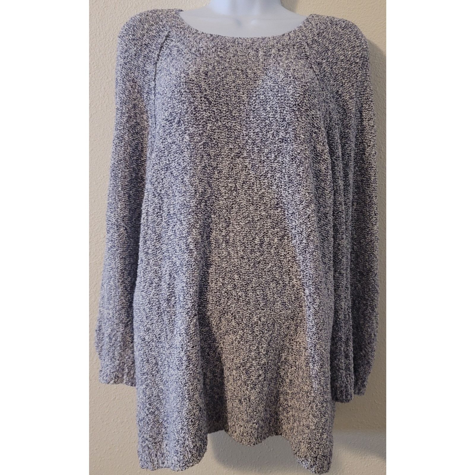 Other Loft Blue White Marled Popcorn Knit Women's Sweater XL Size XL / US 12-14 / IT 48-50 - 1 Thumbnail