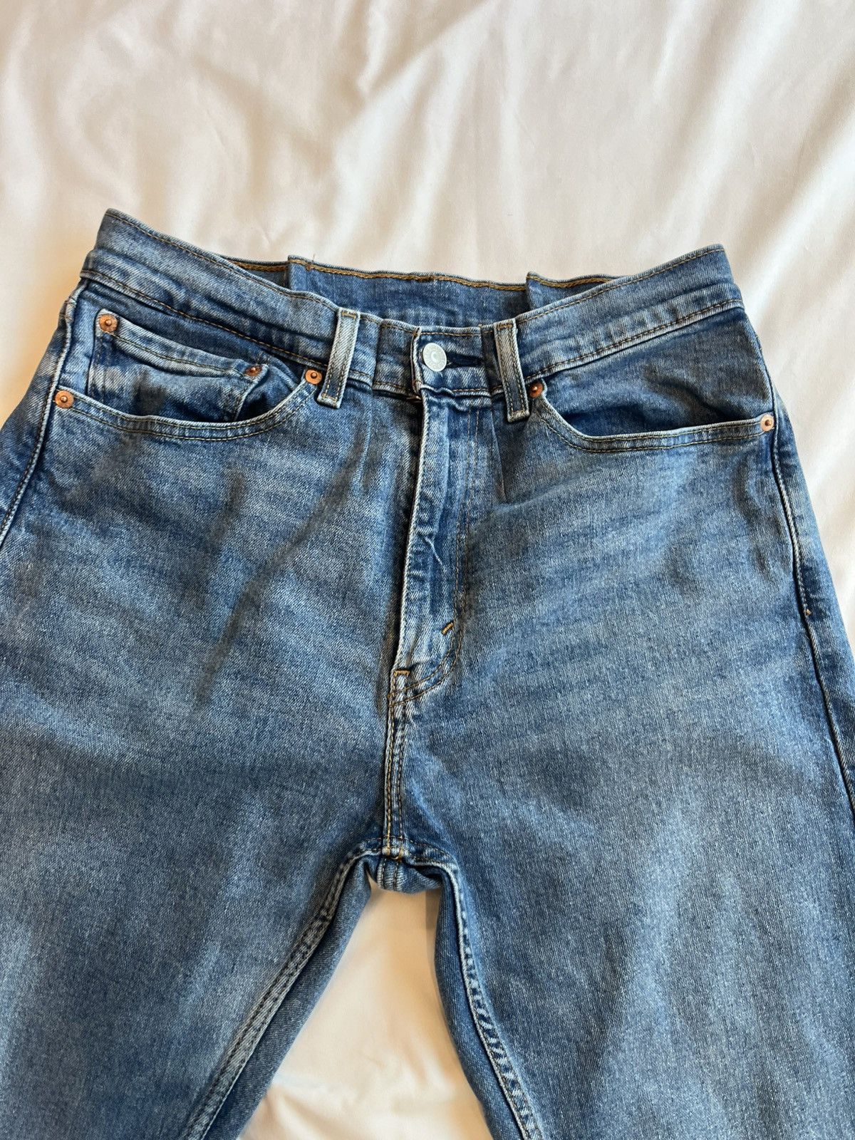 Levi's Levis 505 Jeans Mens 34x34 Regular Straight Medium Denim Size US 34 / EU 50 - 3 Thumbnail