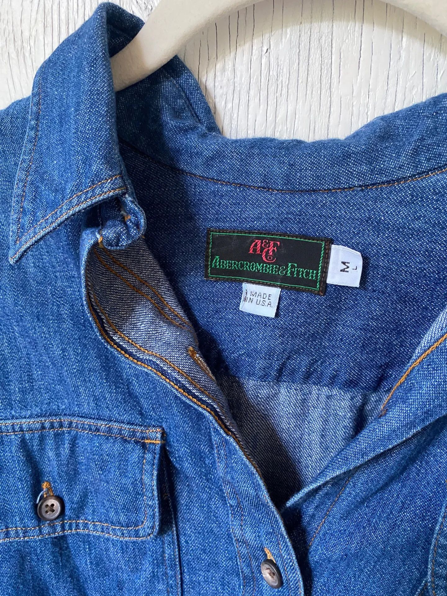 Abercrombie & Fitch Vintage 80s denim shirt Size M / US 6-8 / IT 42-44 - 3 Thumbnail