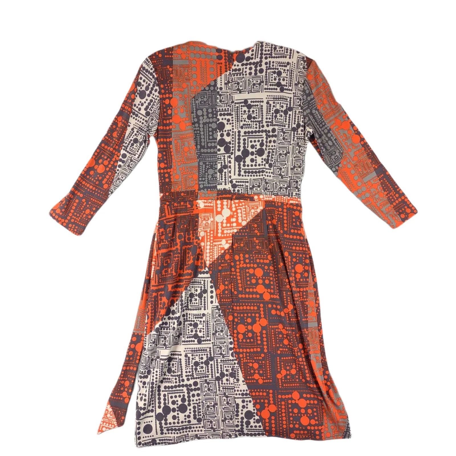 Anthropologie IVY & BLU MAGGY BOUTIQUE Geometric Mod Poppy Wrap Dress Size S / US 4 / IT 40 - 2 Thumbnail