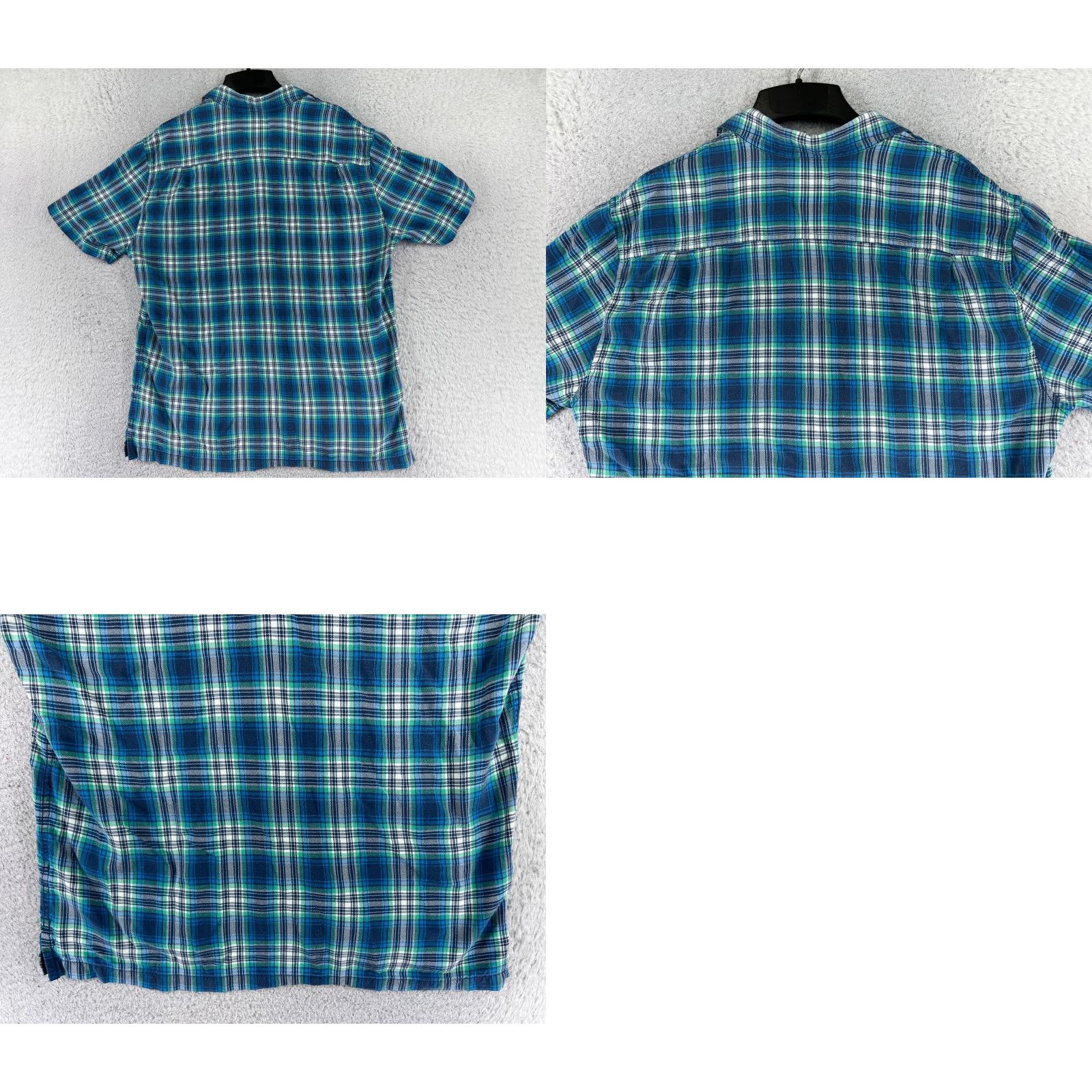 Tommy Bahama Tommy Bahama Shirt Men Large Blue Green Plaid Button-Up Pocket Silk Beach 100% Silk Vacation Aloha Resort Casual Mens Shirt Size US L / EU 52-54 / 3 - 9 Thumbnail