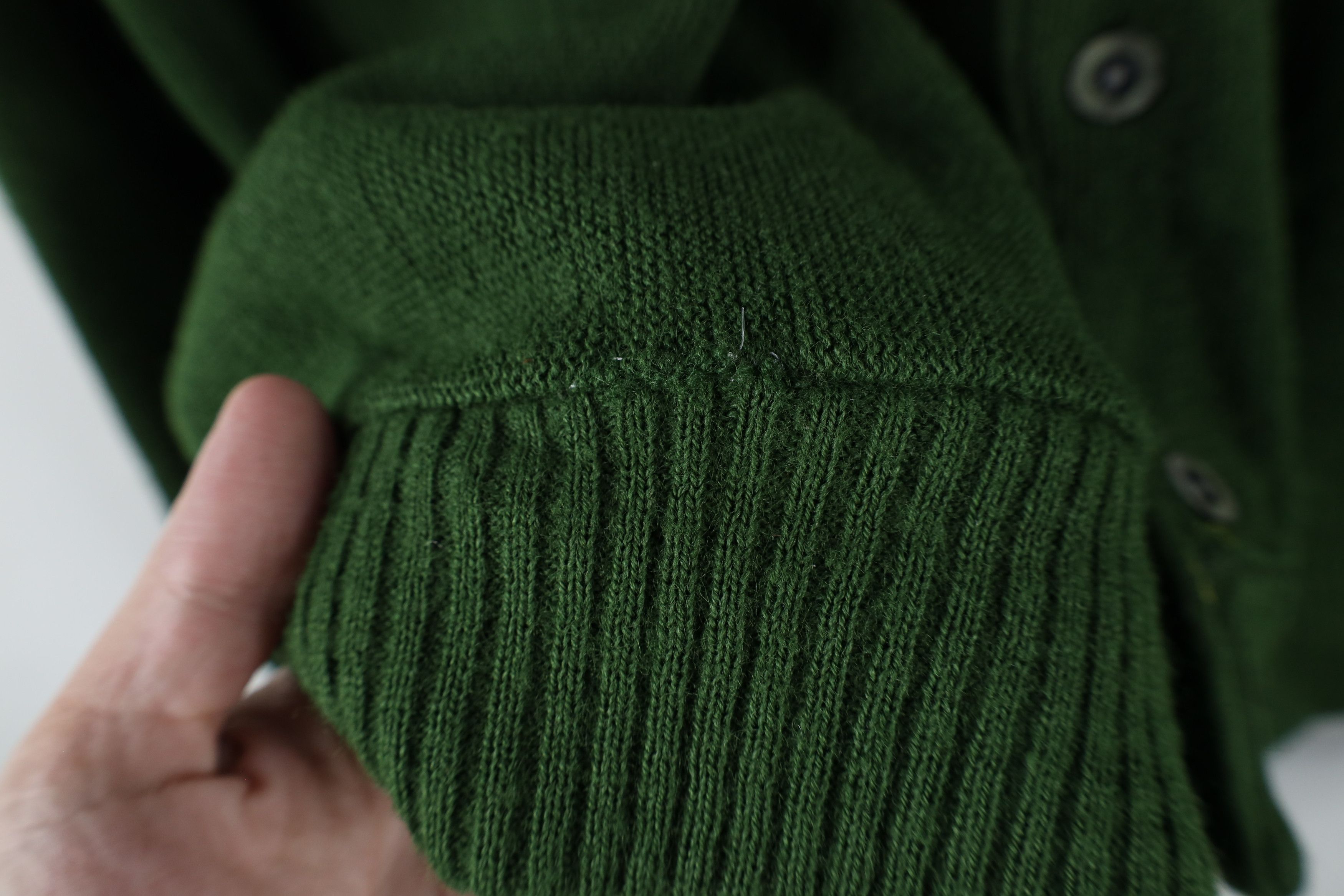 Vintage Vintage 50s 60s Knit Cardigan Sweater Avocado Green USA Size US XL / EU 56 / 4 - 9 Thumbnail