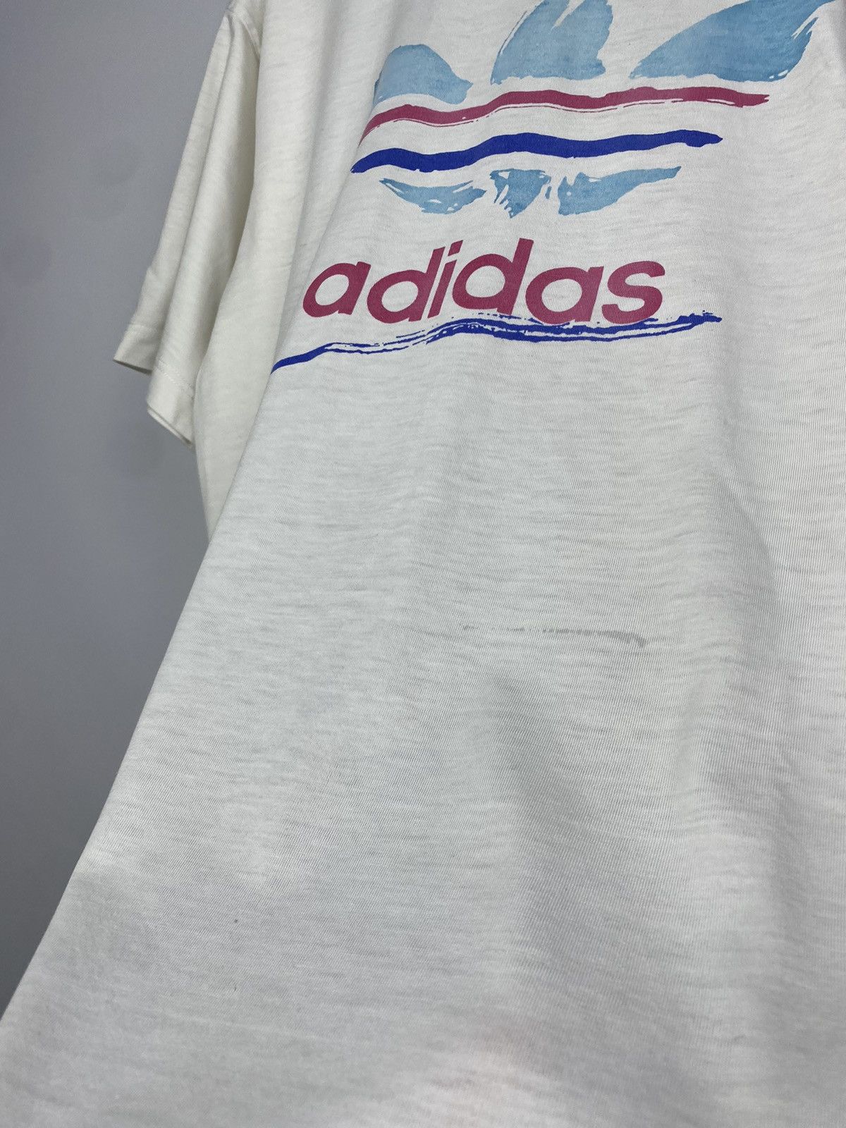 Adidas × Vintage Vintage 90s Adidas T Shirt Big Logo Style Boxy Rap Size US M / EU 48-50 / 2 - 7 Thumbnail