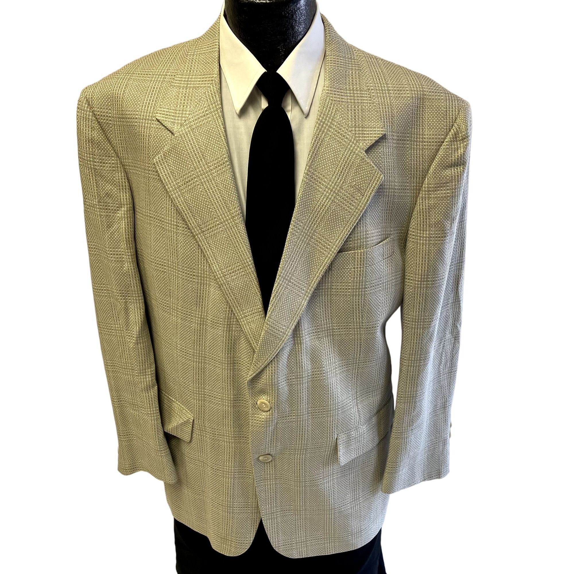 Vtg Jacobson's Men Titanium Gray Sport Coat 100% SILK Jacket