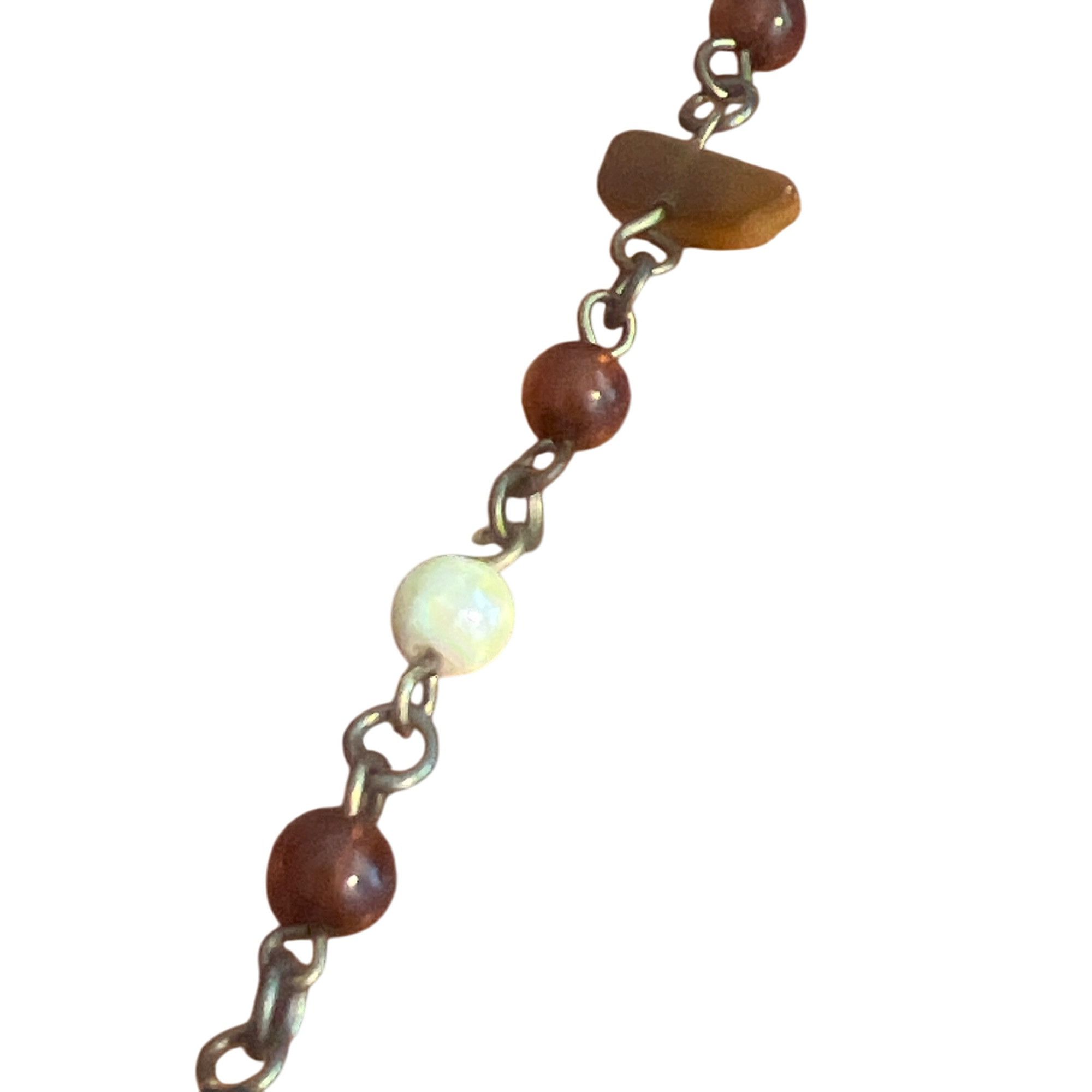 Other Vintage NY & Co Tigers Eye Pendant Necklace Beads Antique Go Size ONE SIZE - 3 Thumbnail
