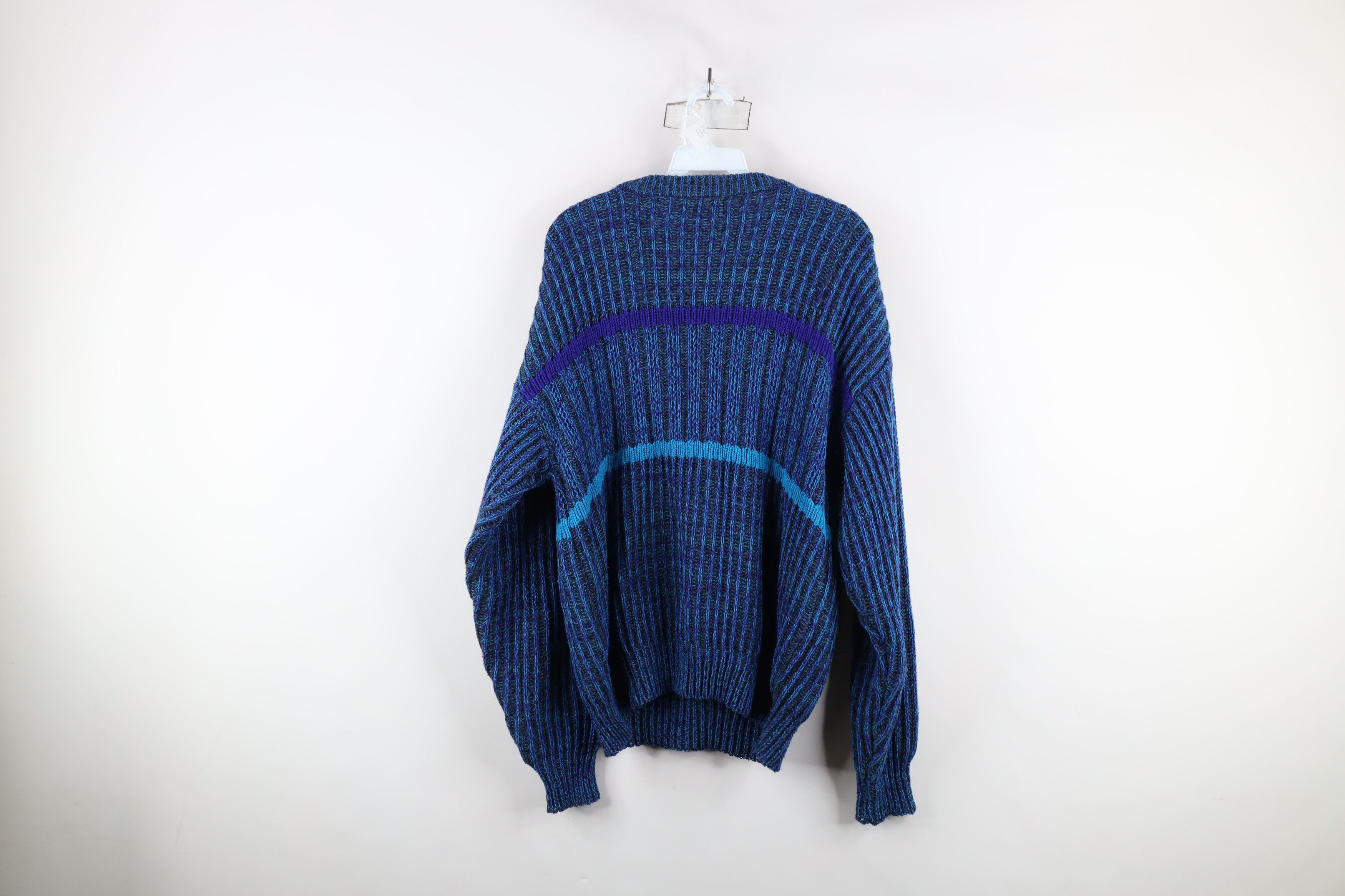 Vintage Vintage 90s Streetwear Chunky Ribbed Knit Crewneck Sweater Size XL / US 12-14 / IT 48-50 - 8 Thumbnail