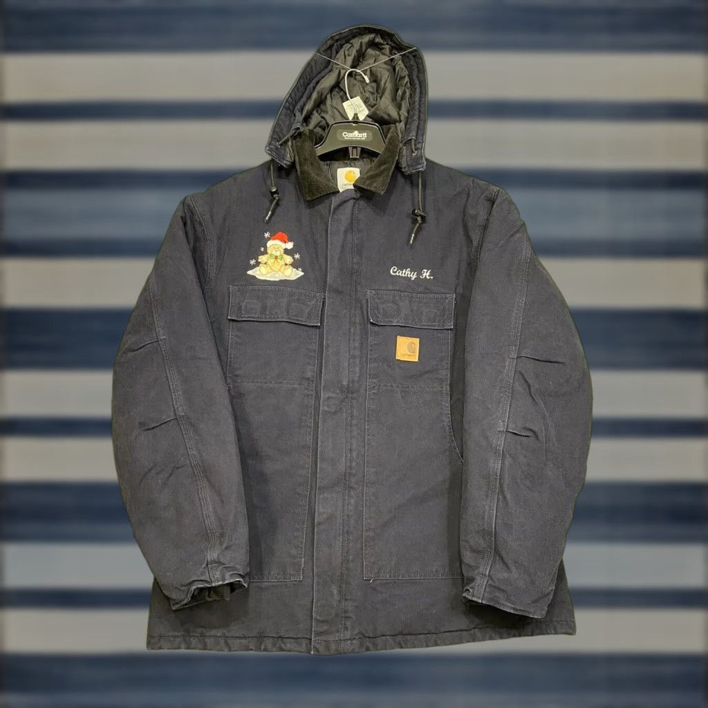 Carhartt VINTAGE Carhartt Jacket XLT Extra Large Tall C26 MDT Hooded chore coat Y2K Size US XL / EU 56 / 4 - 1 Thumbnail