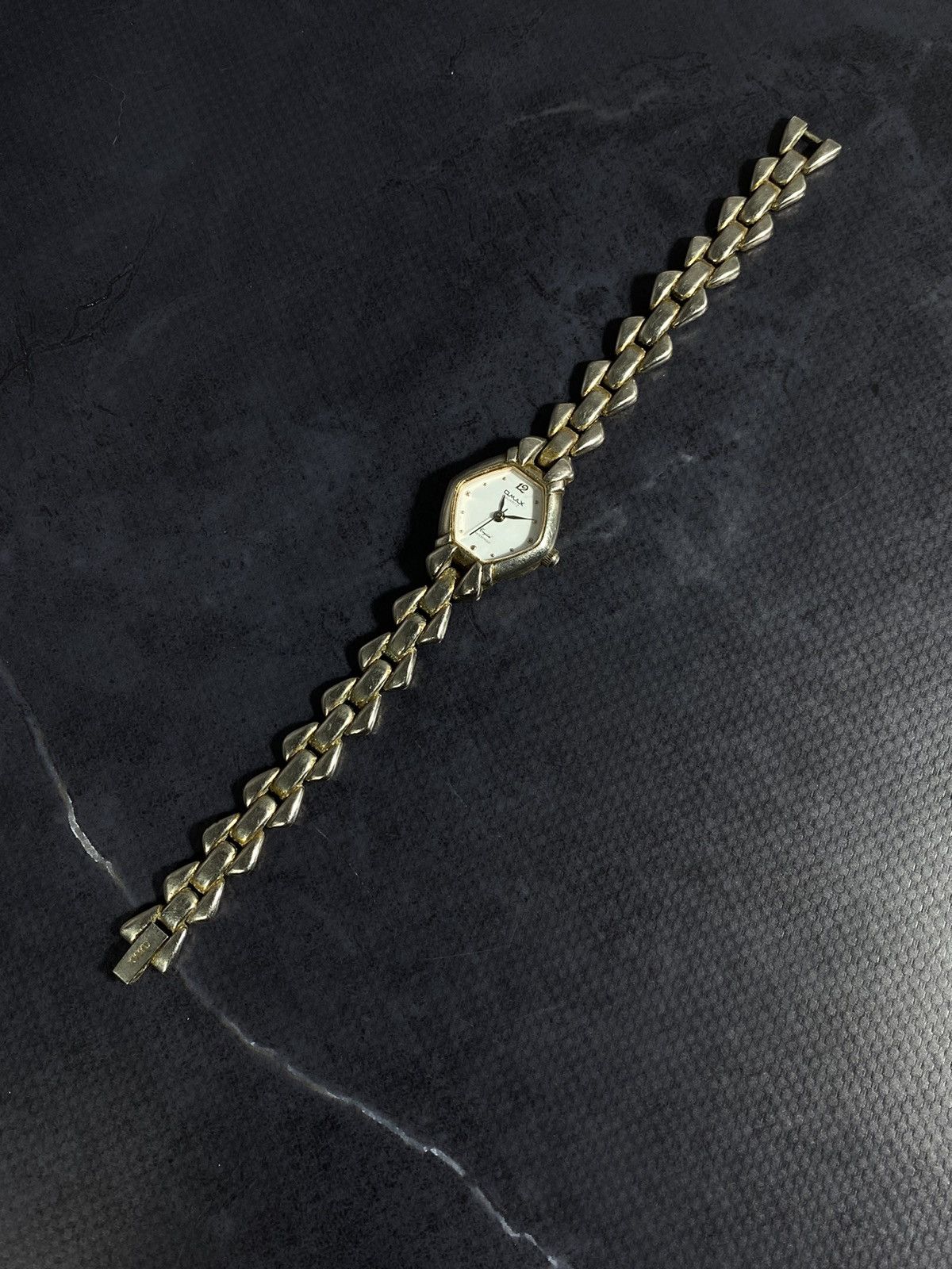 Jewelry Vintage Omax Hexagon Watch, Gold-Tone Bracelet Size ONE SIZE - 4 Thumbnail