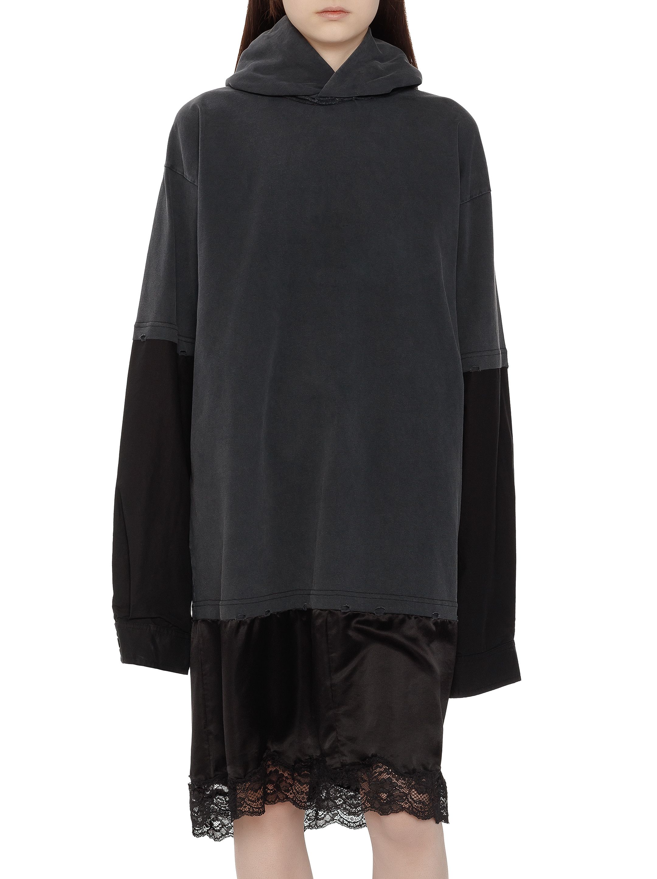 Balenciaga o1srvl11e1124 T-Shirt Slip Dress in Washed Black Size M / US 6-8 / IT 42-44 - 3 Thumbnail