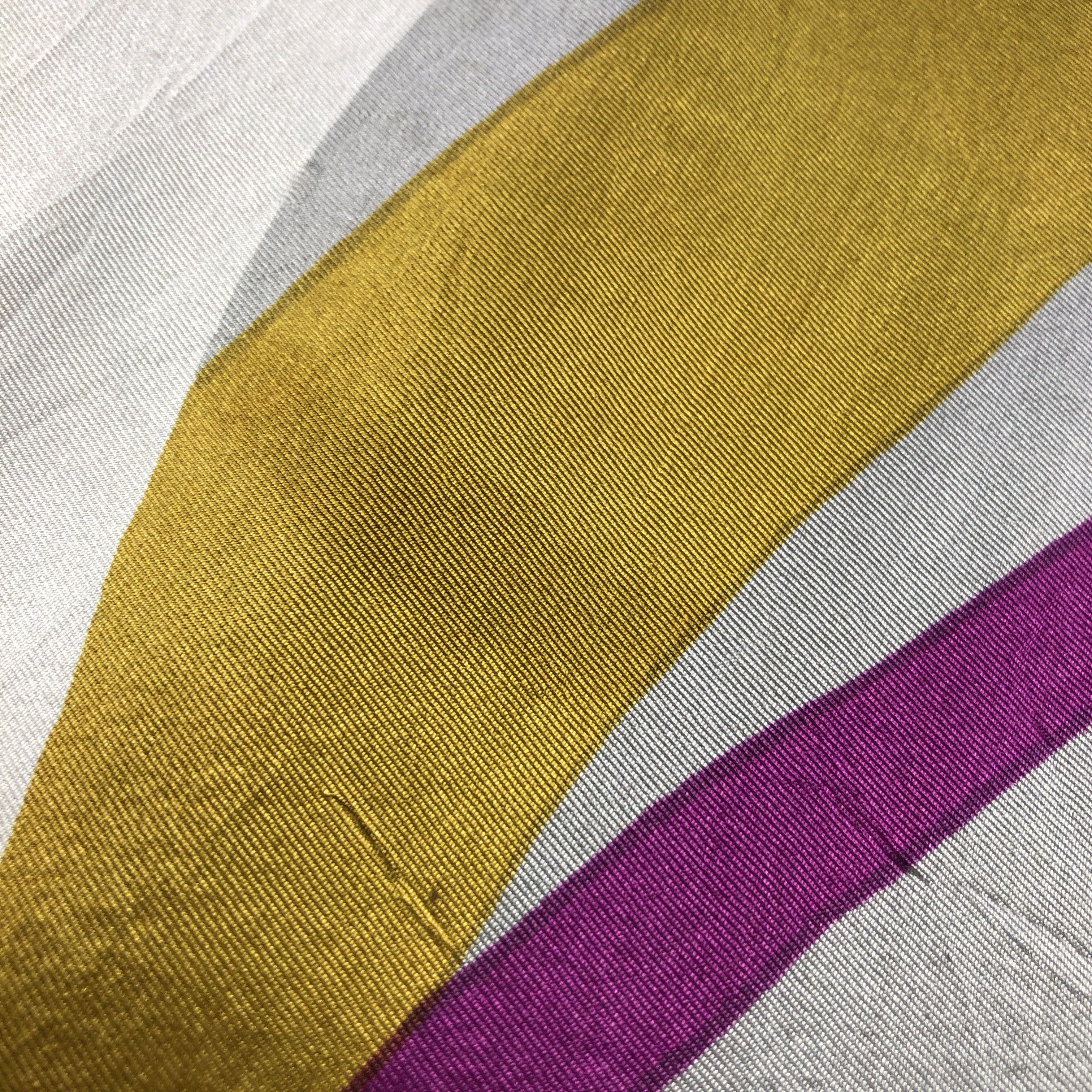 Japanese Brand Abstract Luxury Hand Rolled Silk Scarf M1104 Size ONE SIZE - 14 Thumbnail