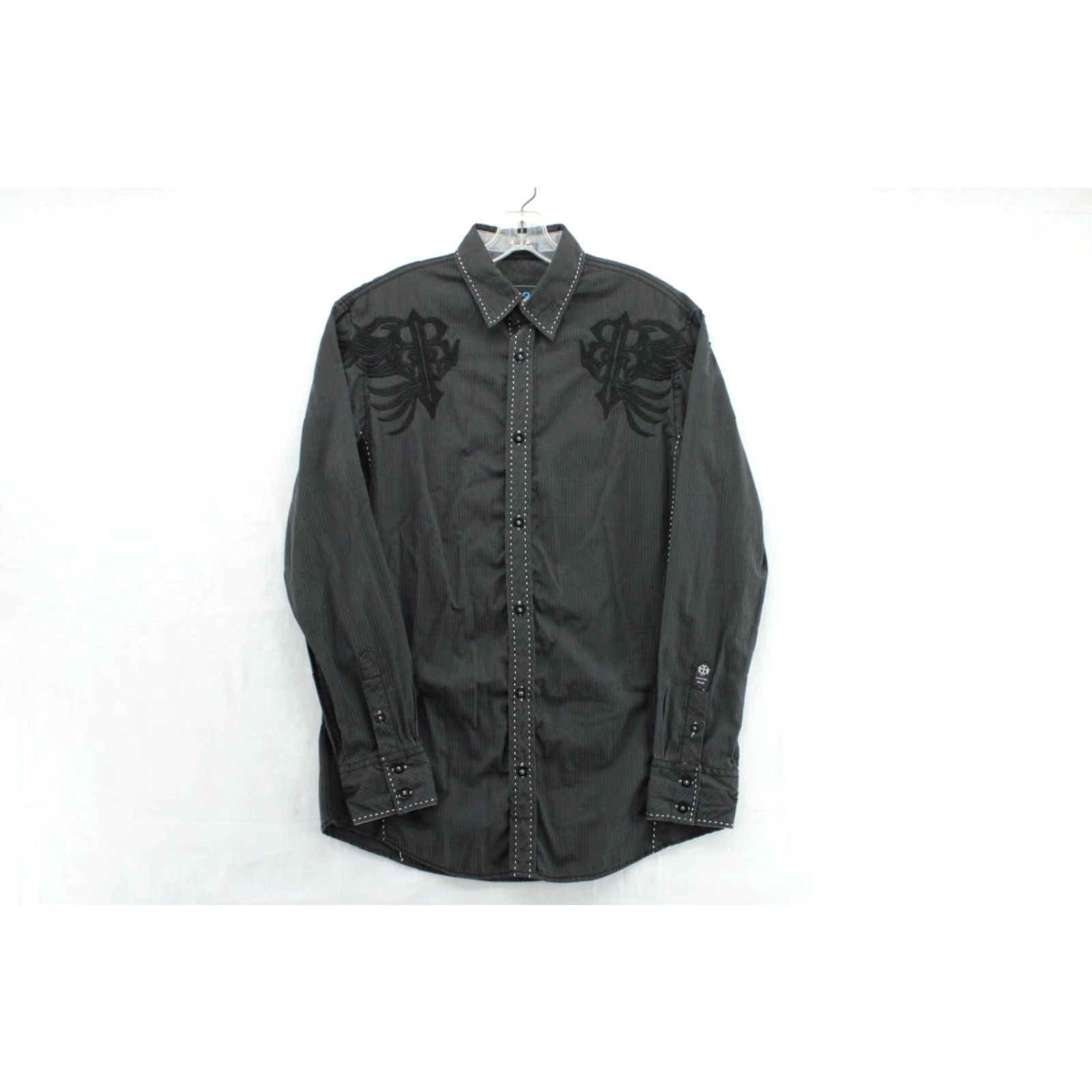 Roar Roar Shirt Men's M Black Embroidered Western Button Up Signature Torch Shirt Size US M / EU 48-50 / 2 - 2 Thumbnail
