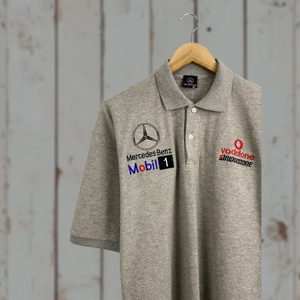 Mercedes-Benz VINTAGE Mercedes-Benz Mobil 1 West Racing Vodafone Rare polo XL gray Men Polo XL gray 90s Mercedes-Benz Mobil 1 Racing Polo 90s Mens Size US XL / EU 56 / 4 - 1 Thumbnail