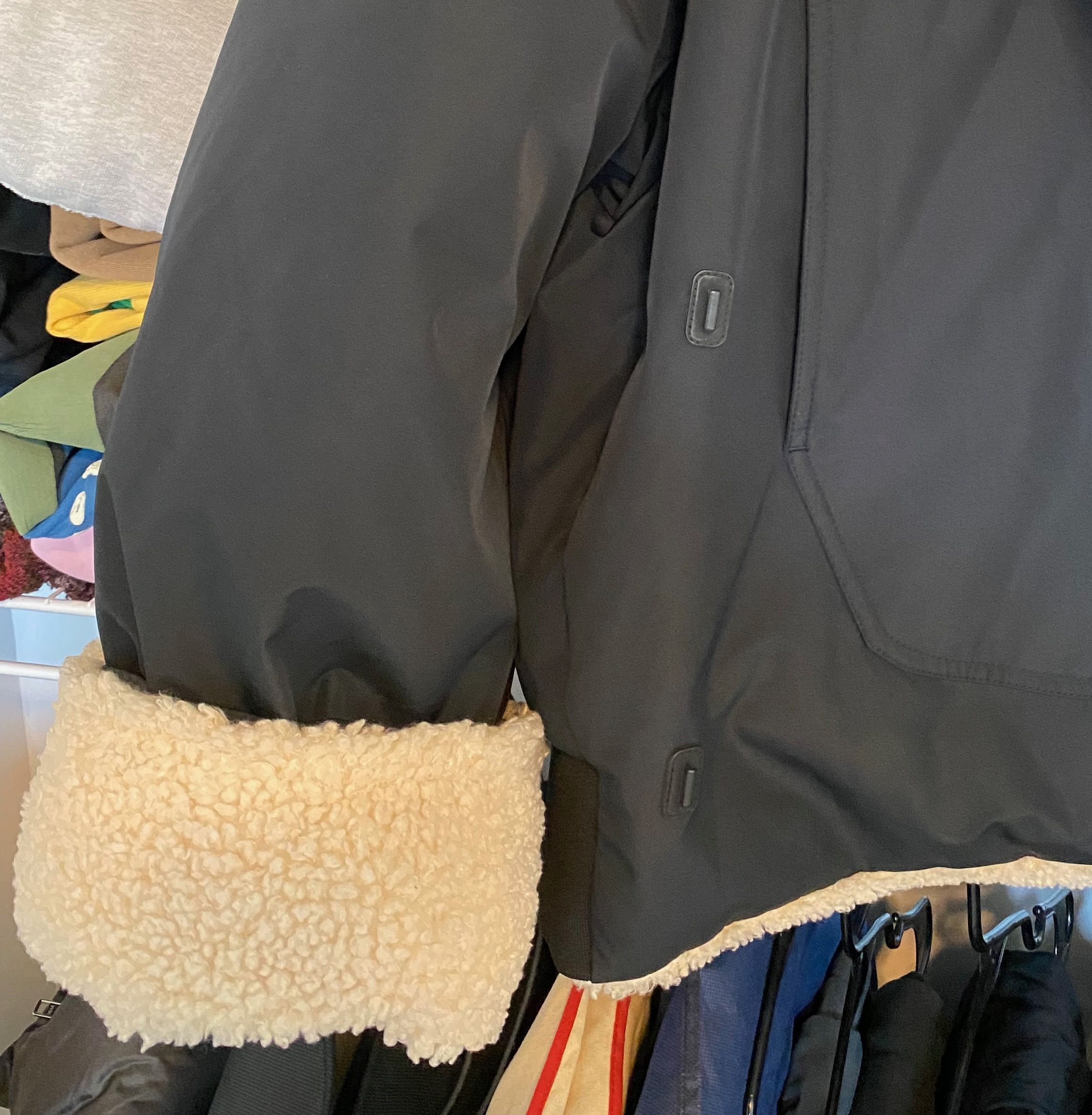A. A. Spectrum SSENSE Exclusive Black Down Mongolian Fleece Jacket Size US L / EU 52-54 / 3 - 9 Thumbnail