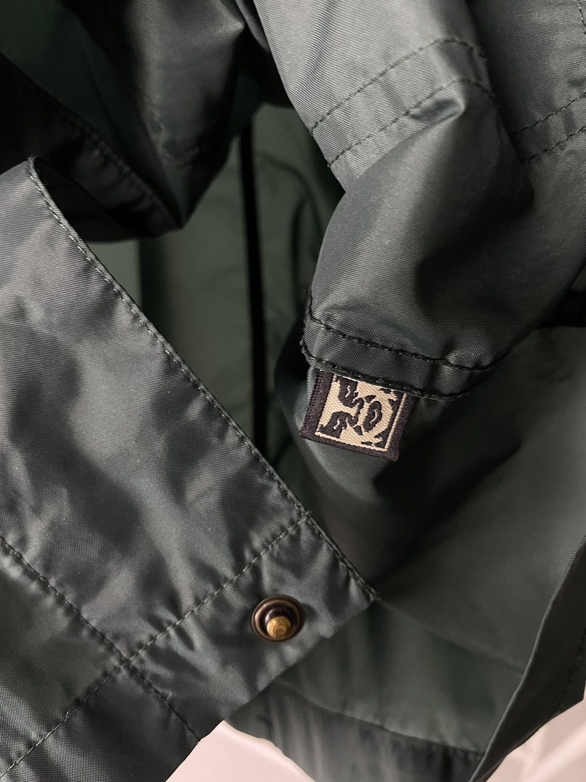 Obey Vintage Obey 🌚 Green Nylon Coach Jacket with Corduroy Collar Size US M / EU 48-50 / 2 - 7 Thumbnail