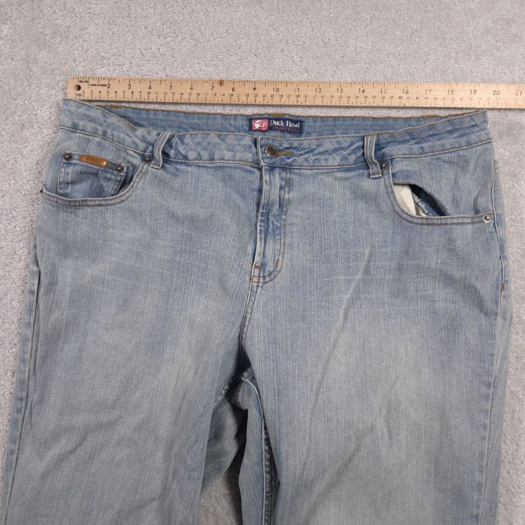 Vintage Duck Head Jeans Womens 22W Short Light Wash Bootcut Stretch Denim Plus Size Blue Size 40" / US 18 - 7 Thumbnail
