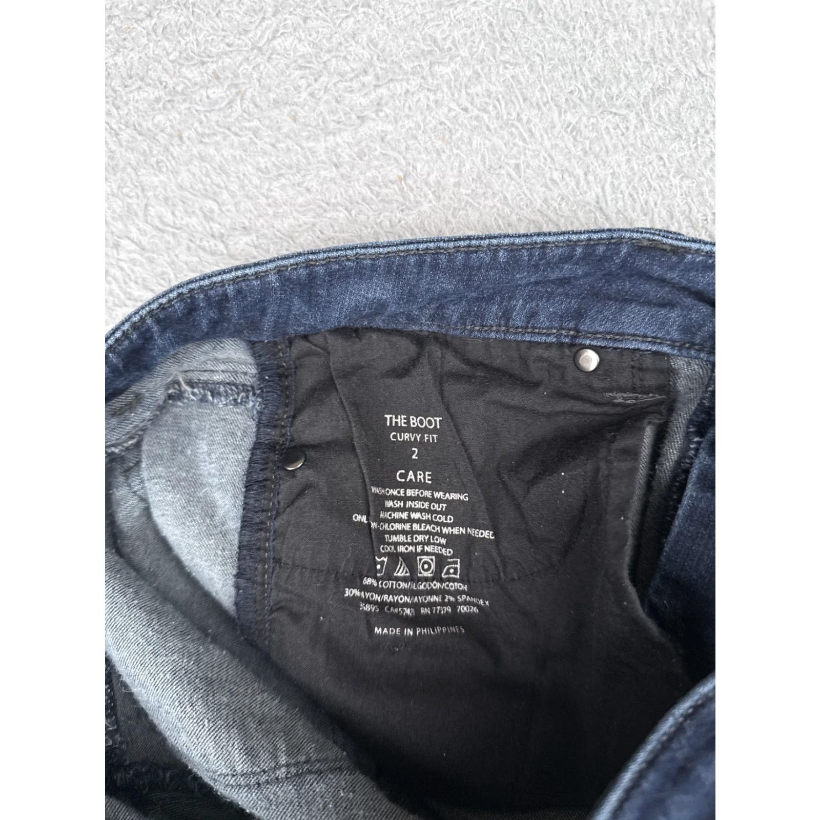 Ann Taylor Ann Taylor Jeans Womens 2 Blue Boot Curvy Fit Bootcut Stretch Dark Wash Size 26" / US 2 / IT 38 - 7 Thumbnail