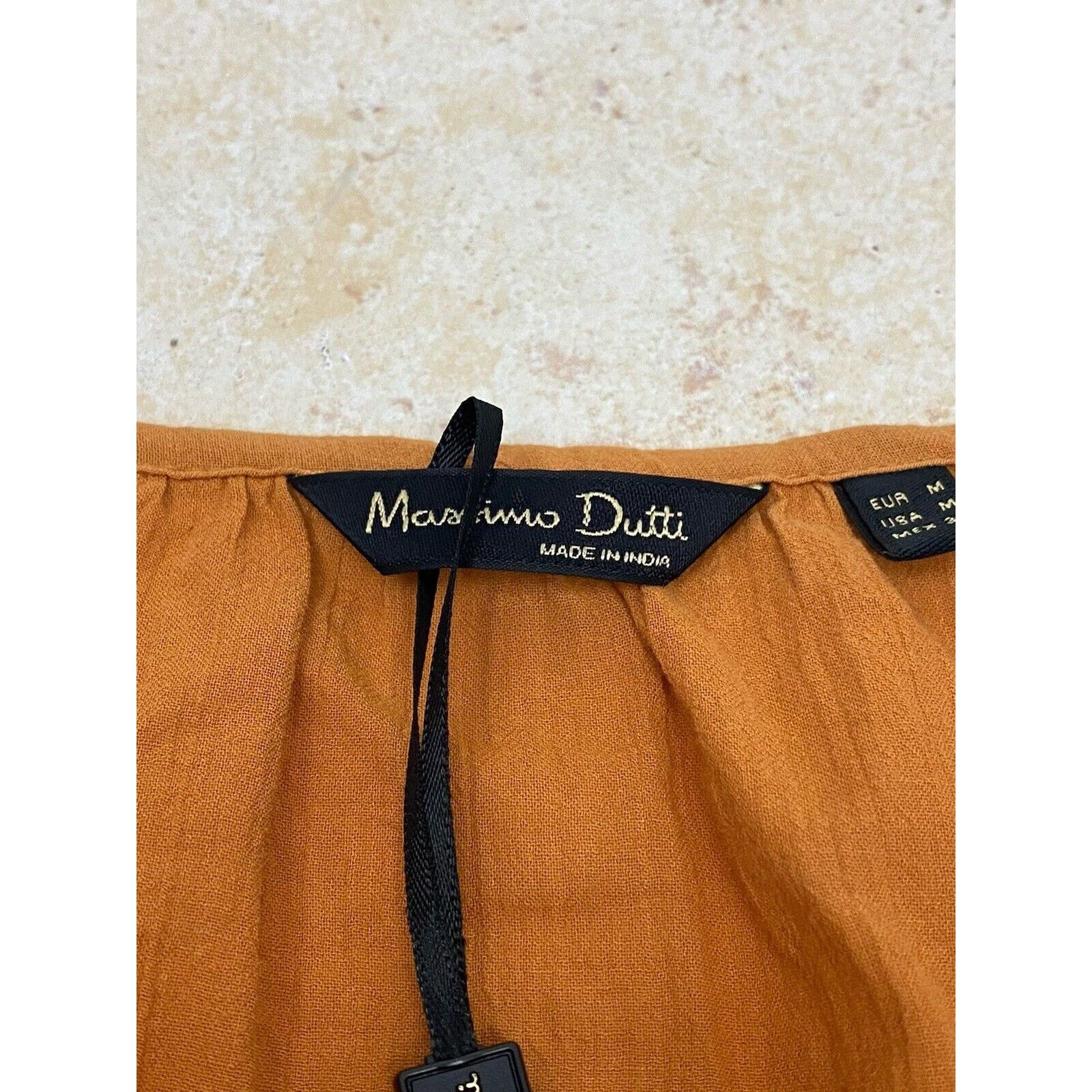 Massimo Dutti NWT Massimo Dutti Orange Rust Button Shirt Blouse Linen Size M / US 6-8 / IT 42-44 - 9 Thumbnail