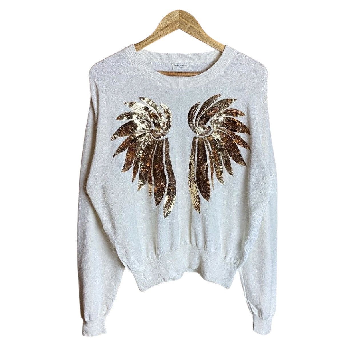 Dries Van Noten Dries Van Noten SS16 Runway Sequin Wings Knit Sweater Size M / US 6-8 / IT 42-44 - 1 Thumbnail