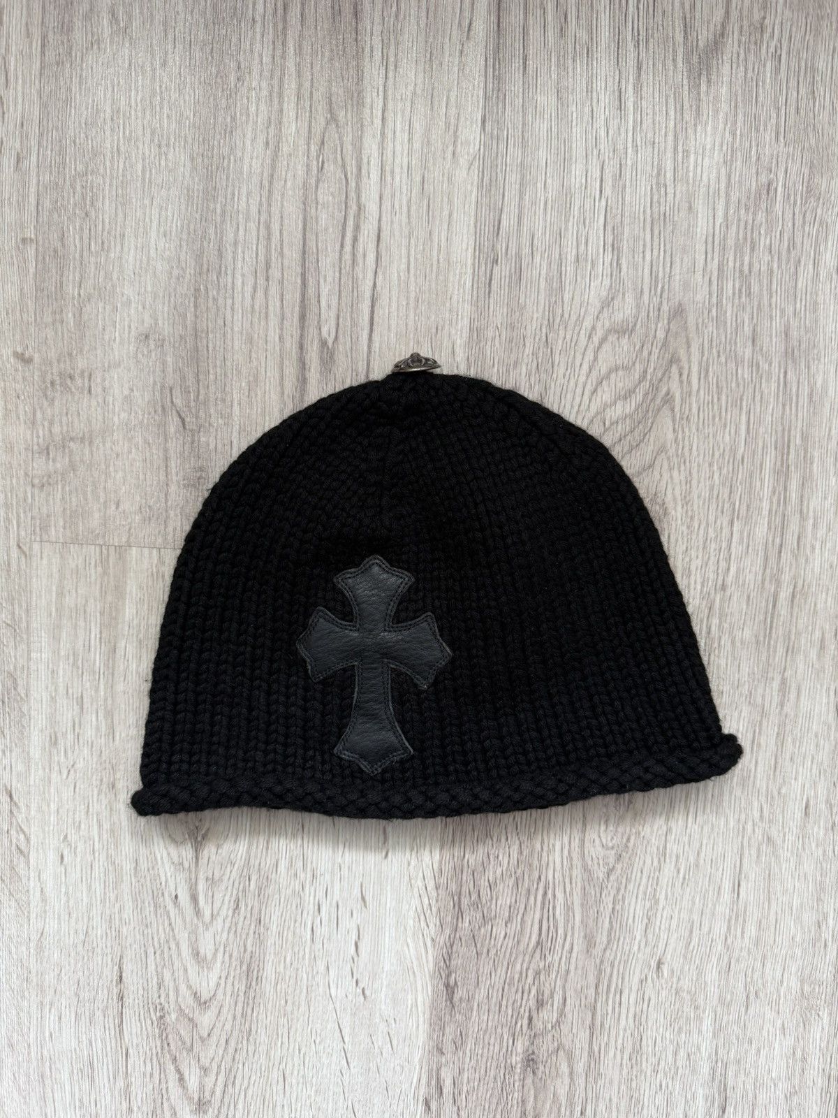 Chrome Hearts Vintage 1995 Chrome Hearts Cashmere Beanie • Silver Button Size ONE SIZE - 1 Thumbnail