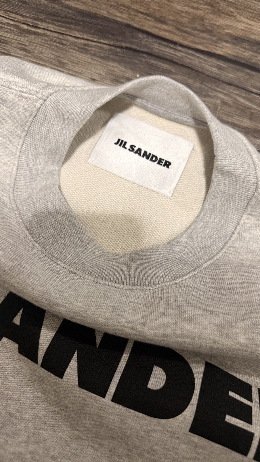 Jil Sander Jil Sander Logo Printed Crewneck Sweatshirt Grey Small S Size US S / EU 44-46 / 1 - 2 Thumbnail