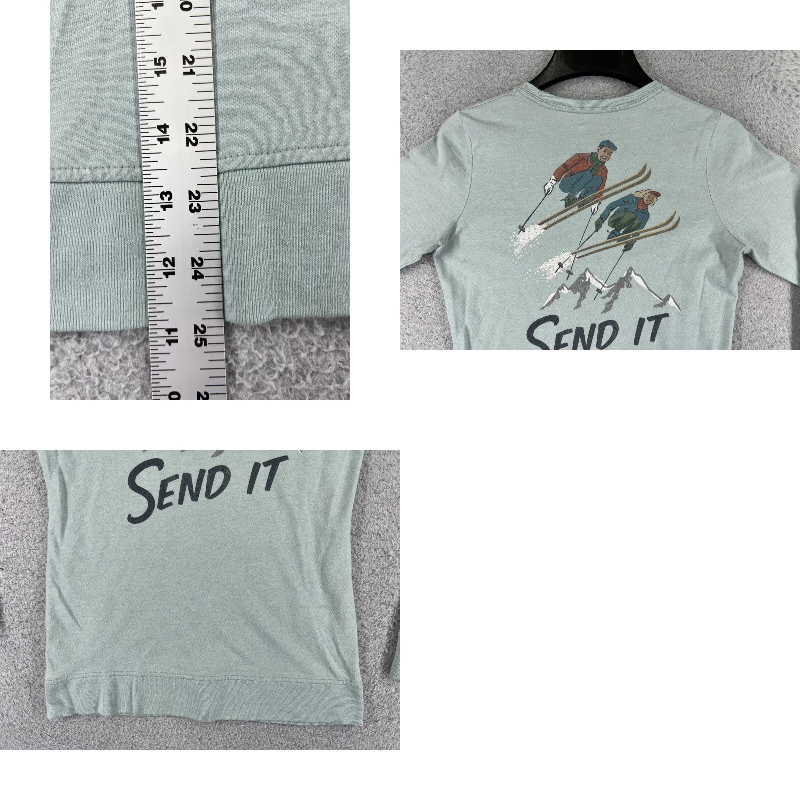 The North Face The North Face Shirt Women XS Blue Skiing Send It Long Sleeve Tri-Blend Size XS / US 0-2 / IT 36-38 - 9 Thumbnail
