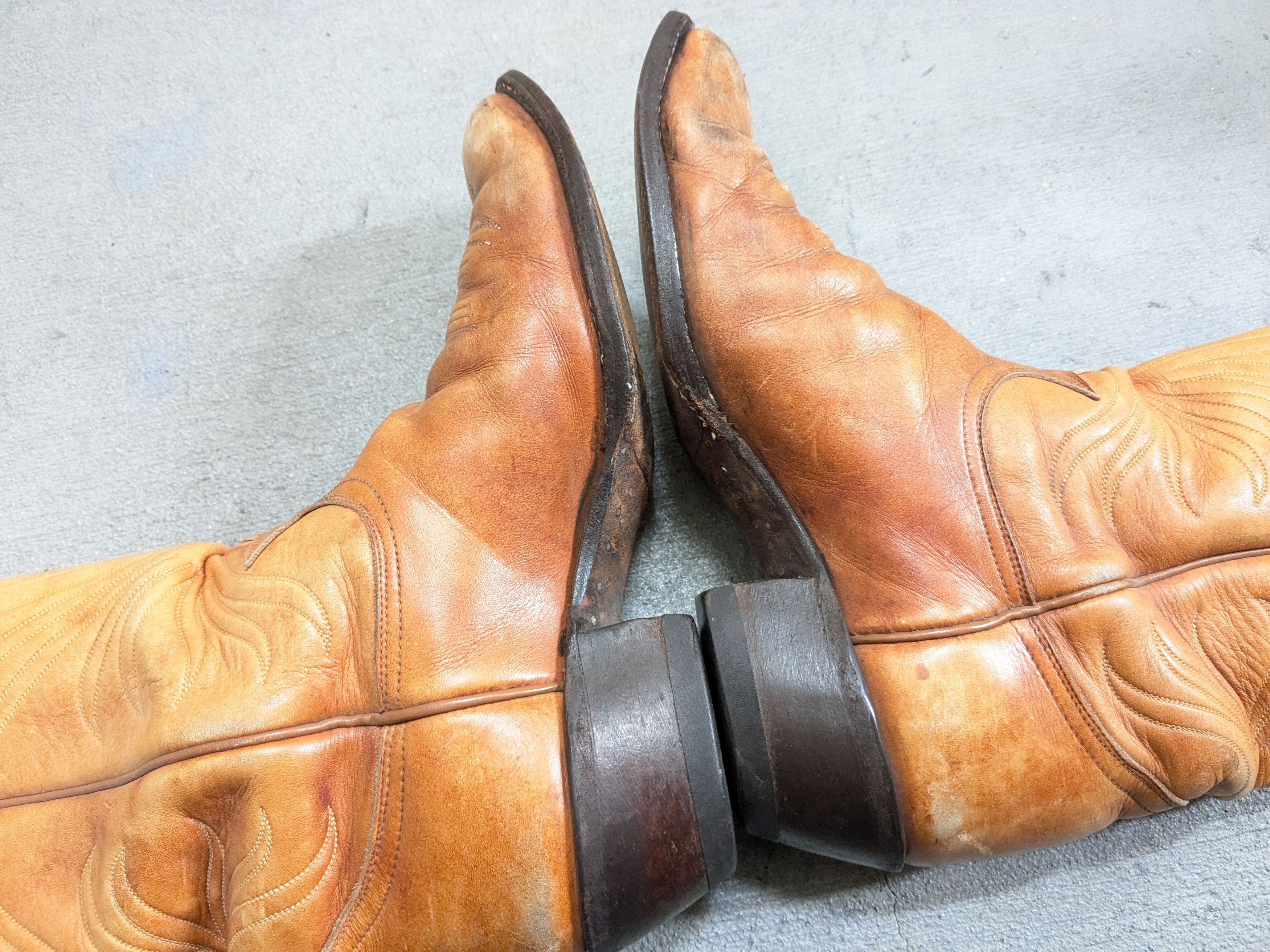 Tony Lama Tony Lama Cowboy Boots Brown 10 D Leather USA Americana Size US 10 / EU 43 - 11 Thumbnail