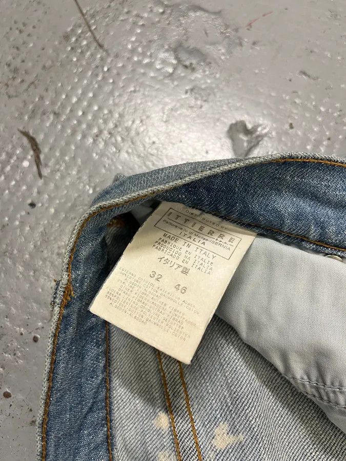 Just Cavalli SS2006 Cavalli Gold Embellished Light Blue Distressed Jeans Size US 30 / EU 46 - 13 Thumbnail
