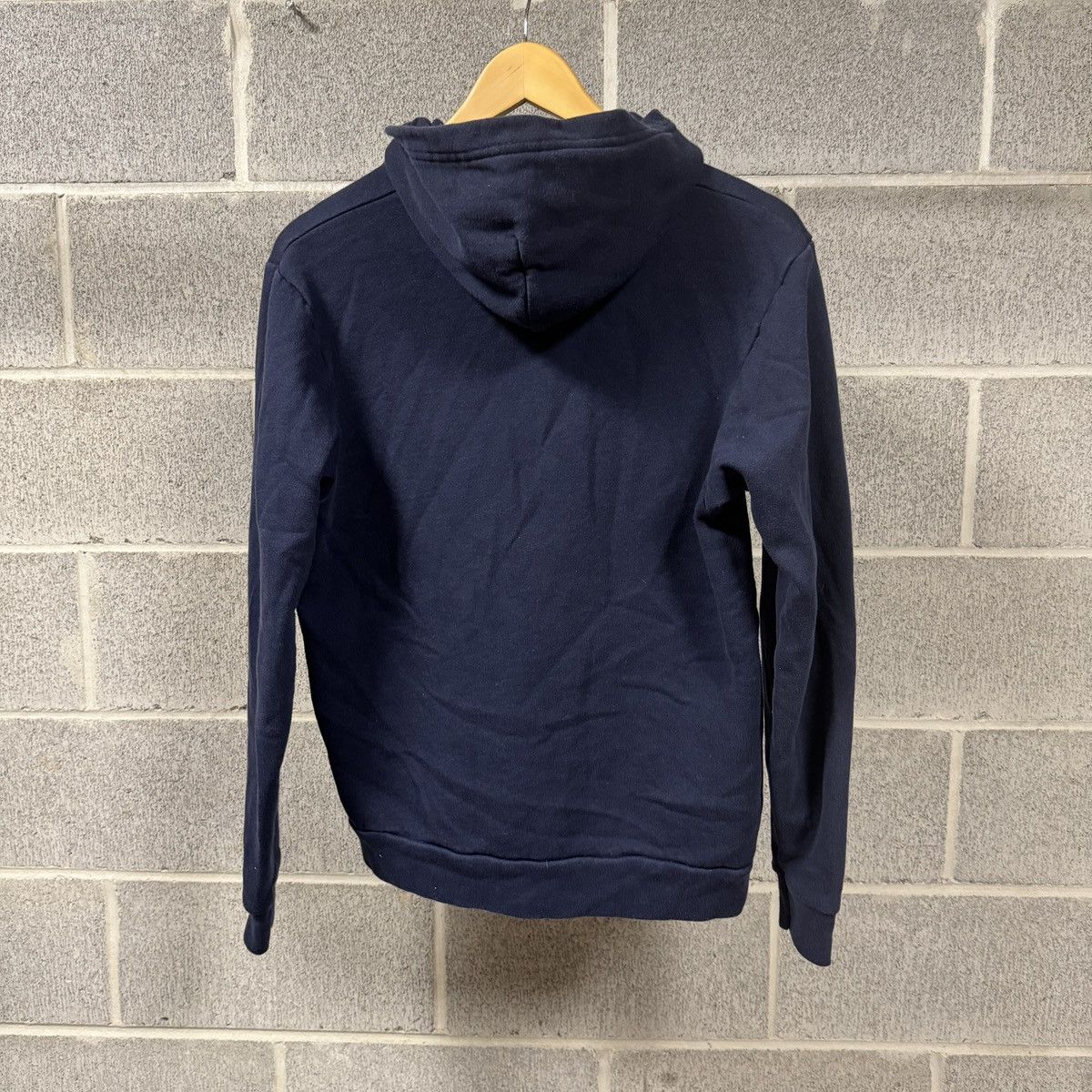 Vintage Faded Navy Blue Zip Up Hoodie Faded Thrashed ERD Grunge Size US S / EU 44-46 / 1 - 2 Thumbnail