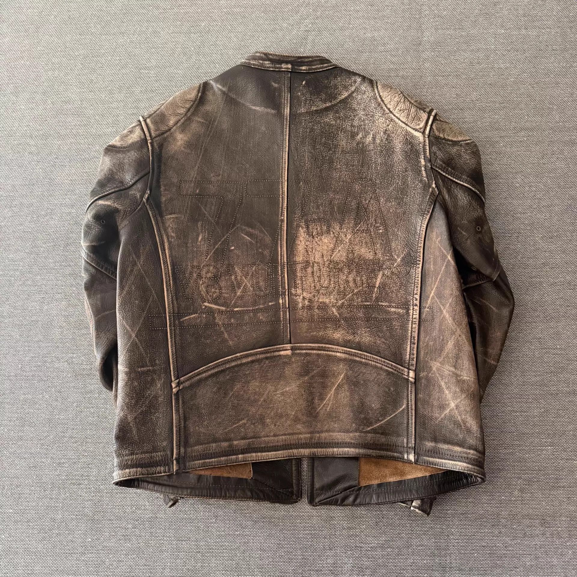 Levi's Levis Lvc 1950s Distressed Cowhide Motorcycle Jacket Size US M / EU 48-50 / 2 - 2 Thumbnail