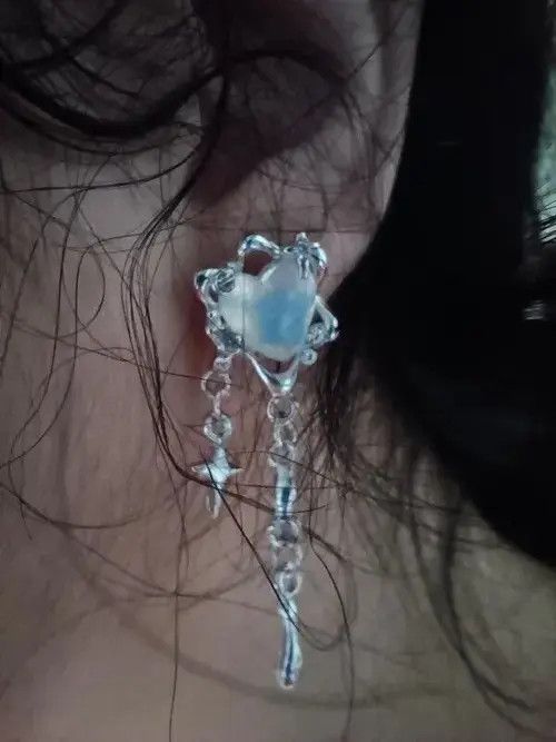 Jewelry lIrregular Heart Tassel Star Earrings Size ONE SIZE - 2 Thumbnail