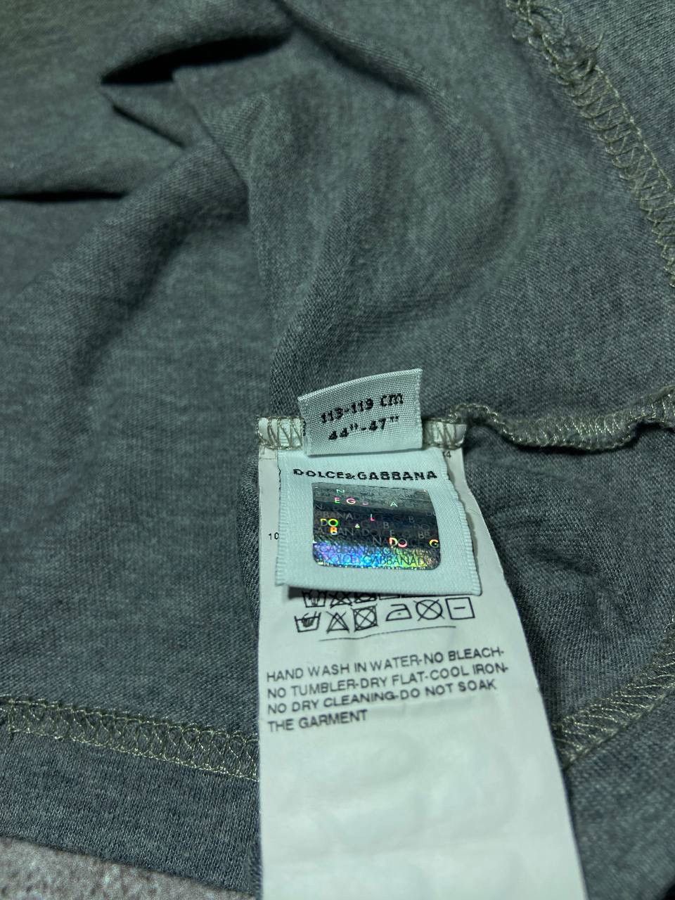 Dolce & Gabbana Dolce & Gabbana Grey Cotton Logo Patch Kids T-Shirt Size US XXS / EU 40 - 7 Thumbnail