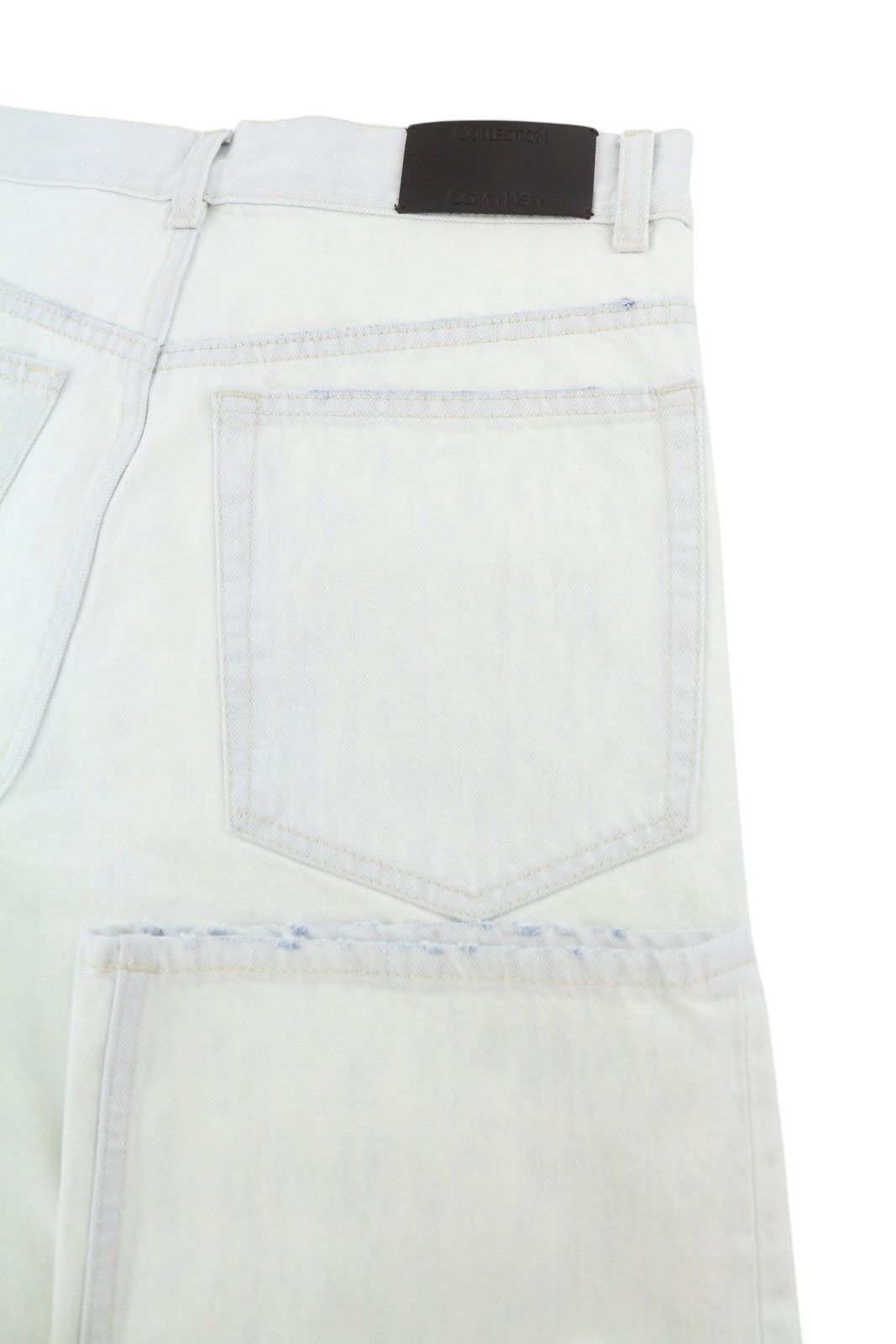 Calvin Klein W28/L32 White Faded Relaxed Straight Denim 87840 Size 28" / US 6 / IT 42 - 5 Thumbnail
