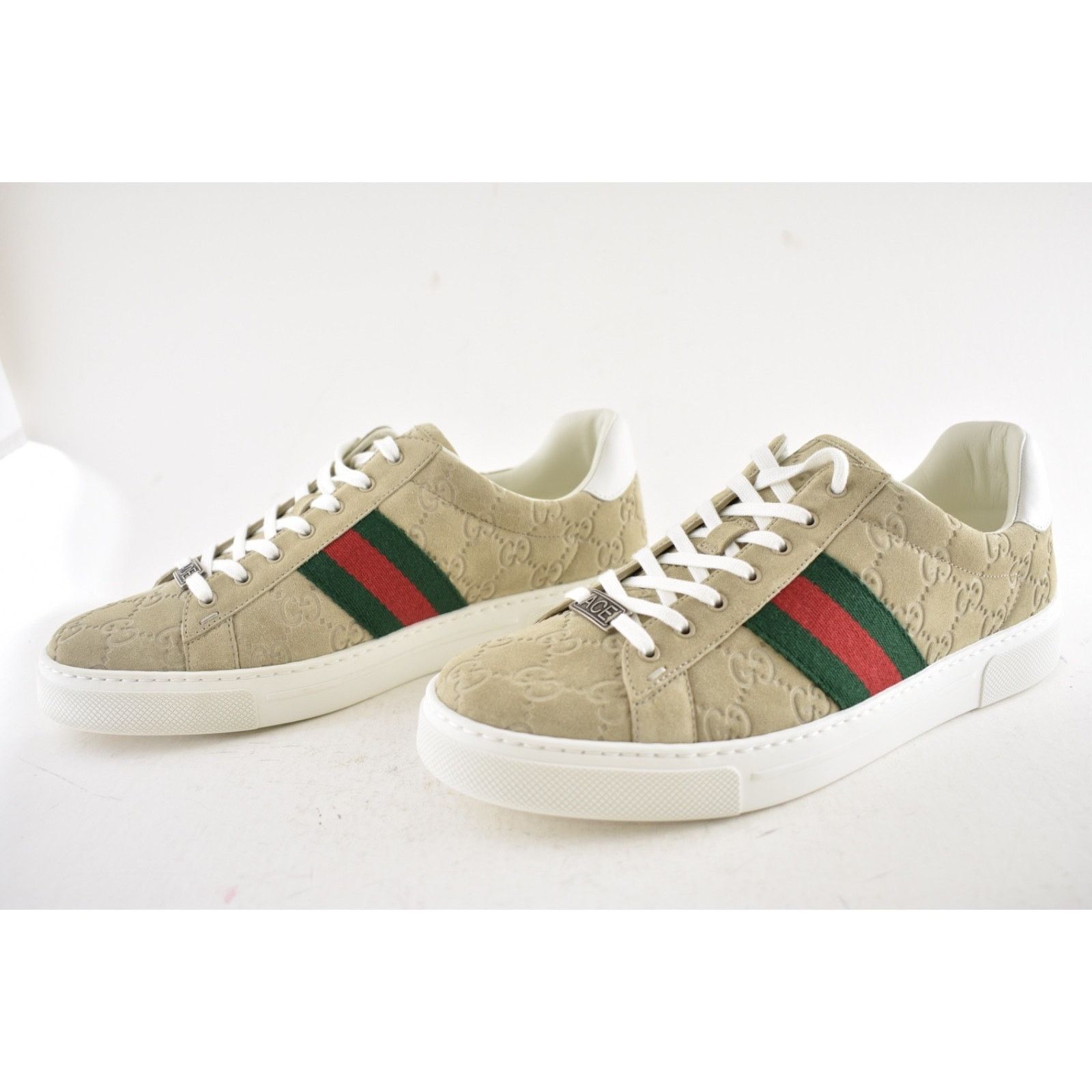 Gucci Gucci Oatmeal Beige Suede Flat Low Top Trainer Sneakers 40 Size US 10 / IT 40 - 20 Thumbnail