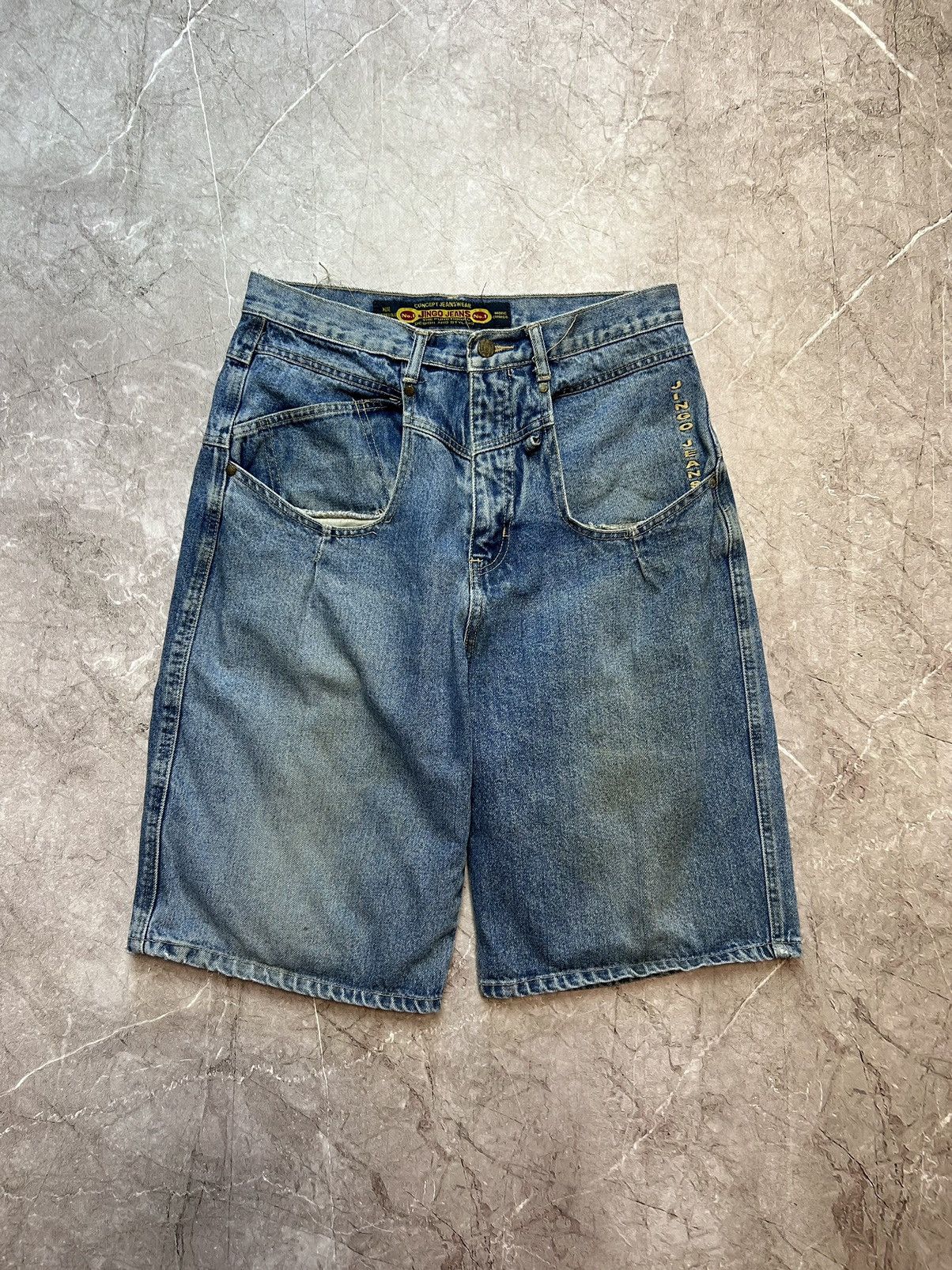 JNCO × Vintage JNCO Jean Denim Shorts Baggy Utility Carpenter Size US 34 / EU 50 - 3 Thumbnail