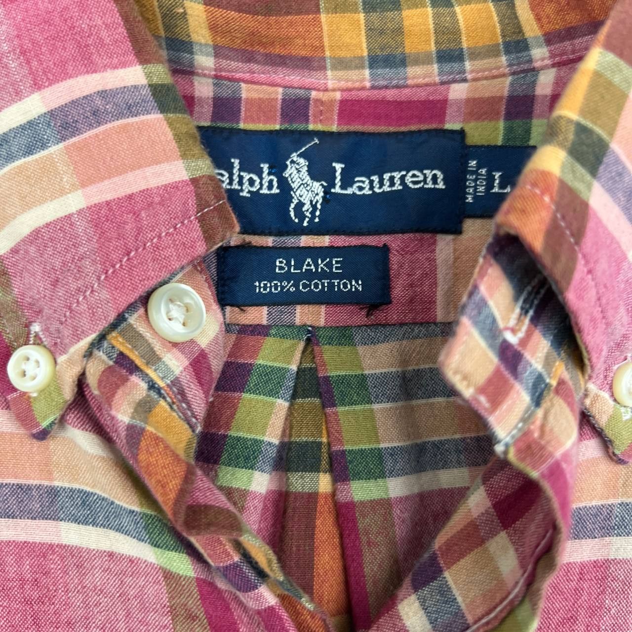 Ralph Lauren Vintage Ralph Lauren Blake Button Down L Plaid ShortSleeve Size US L / EU 52-54 / 3 - 5 Thumbnail