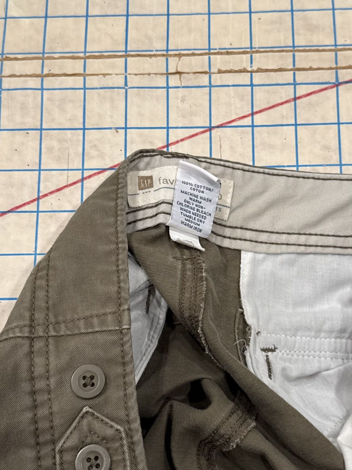 Gap Gap Favourite Cargo Wide Leg Cargo Pants Mens Size 36 Khaki Size US 36 / EU 52 - 8 Thumbnail