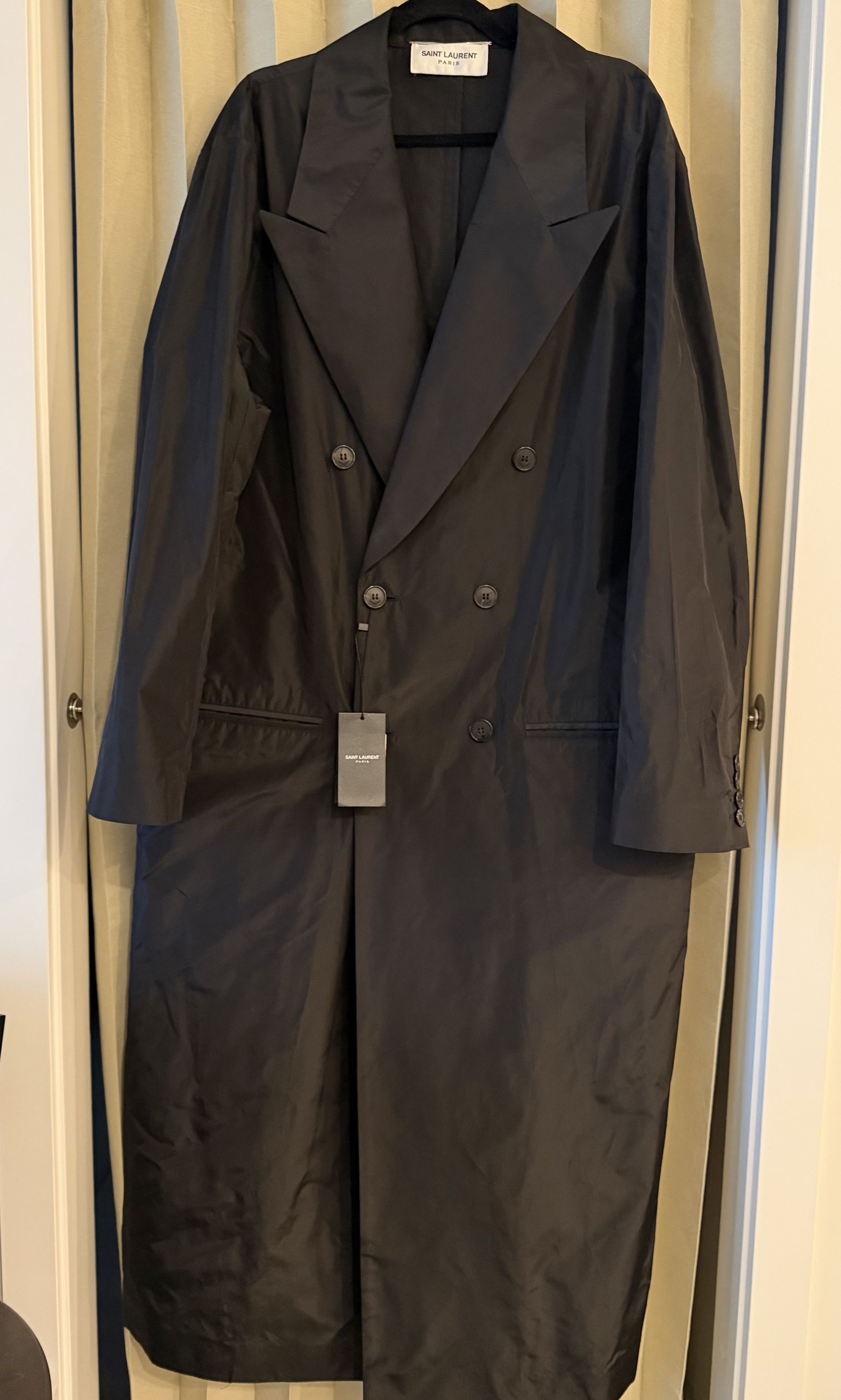 Saint Laurent Paris long coat in silk taffeta Size US M / EU 48-50 / 2 - 2 Thumbnail