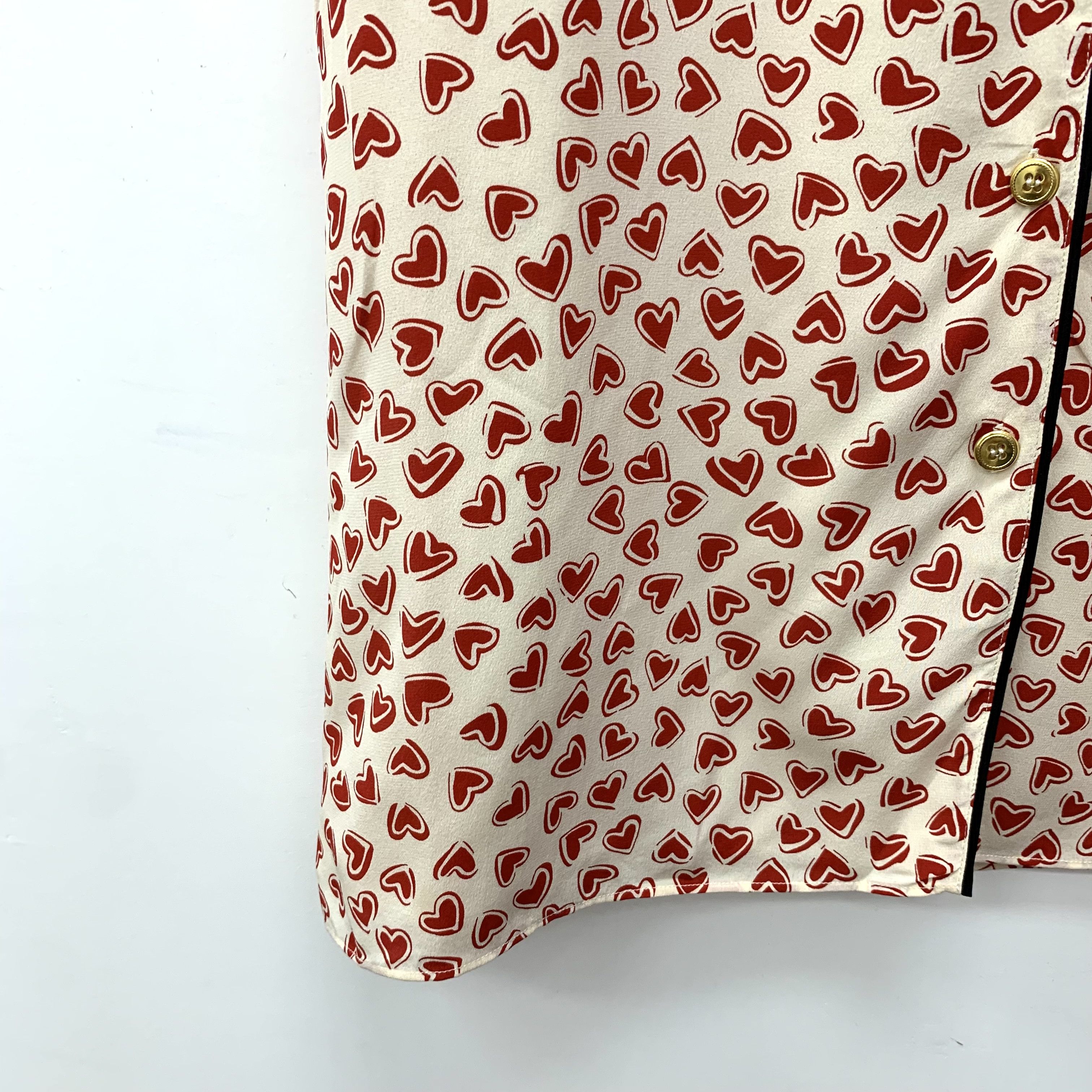 Miu Miu Miu Miu Skirt Multicolor Heart Print Button-Up Casual Skirt Size 30" / US 8 / IT 44 - 3 Thumbnail