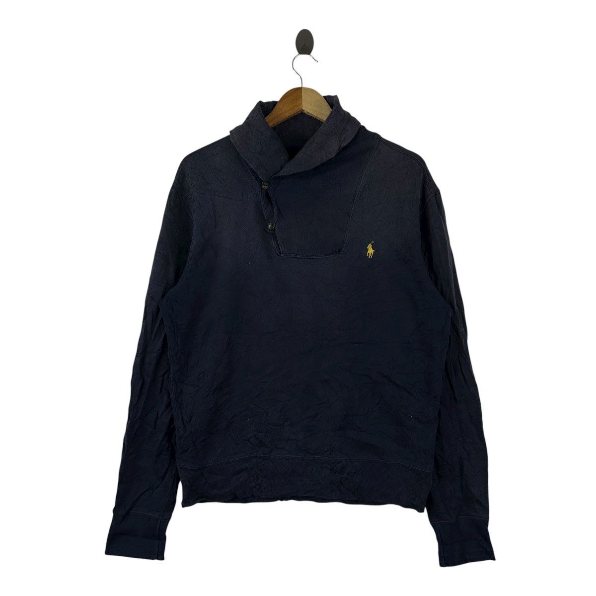 Polo Ralph Lauren Vintage POLO by RALPH LAUREN Shawl Collar Sweatshirt Size US L / EU 52-54 / 3 - 1 Thumbnail