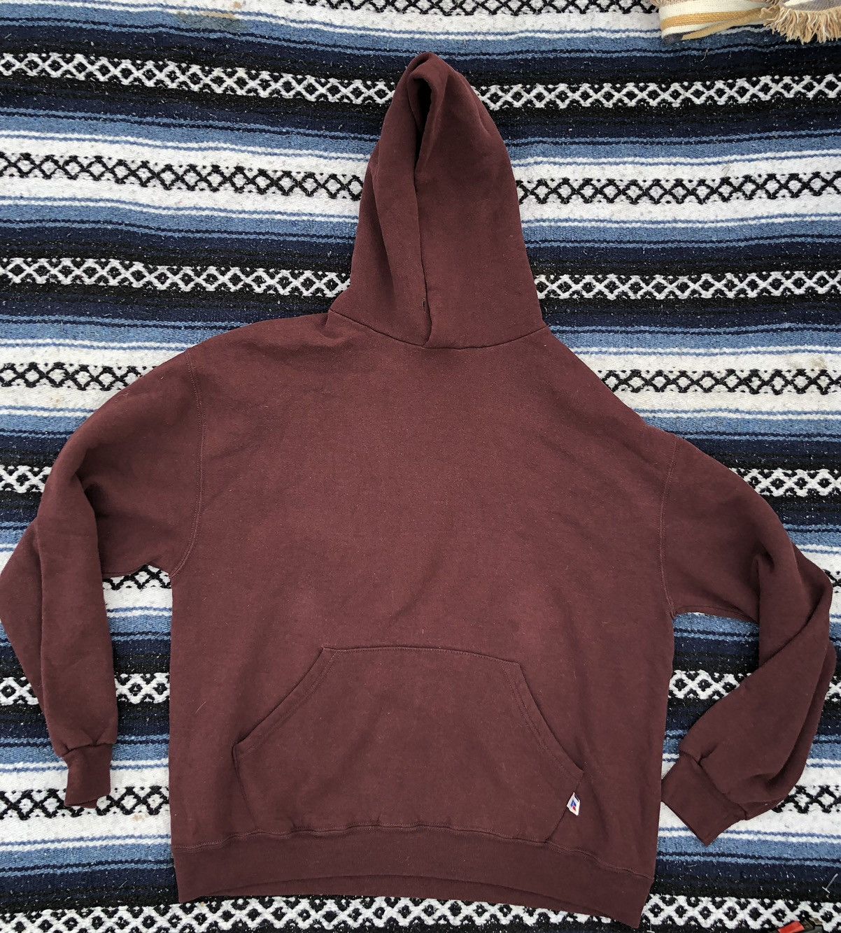 Russell Athletic × Vintage Vintage Russell Athletic Maroon Hoodie Size US L / EU 52-54 / 3 - 2 Thumbnail