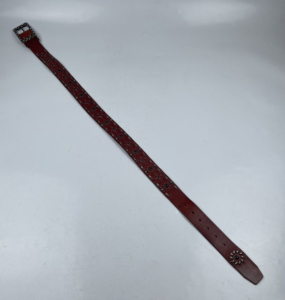 Japanese Brand studded leather belt tc4 Size 36 - 2 Thumbnail