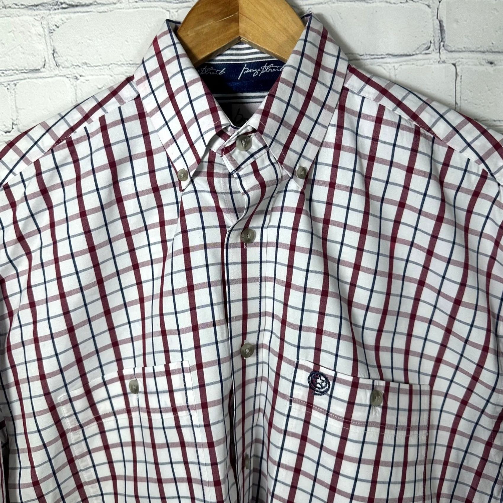 Wrangler George Strait Wrangler Plaid Western Shirt Burgundy Multicolor Mens M Cotton Button-Up Pocket GS Embroidered Western Casual Workwear Size US M / EU 48-50 / 2 - 2 Thumbnail