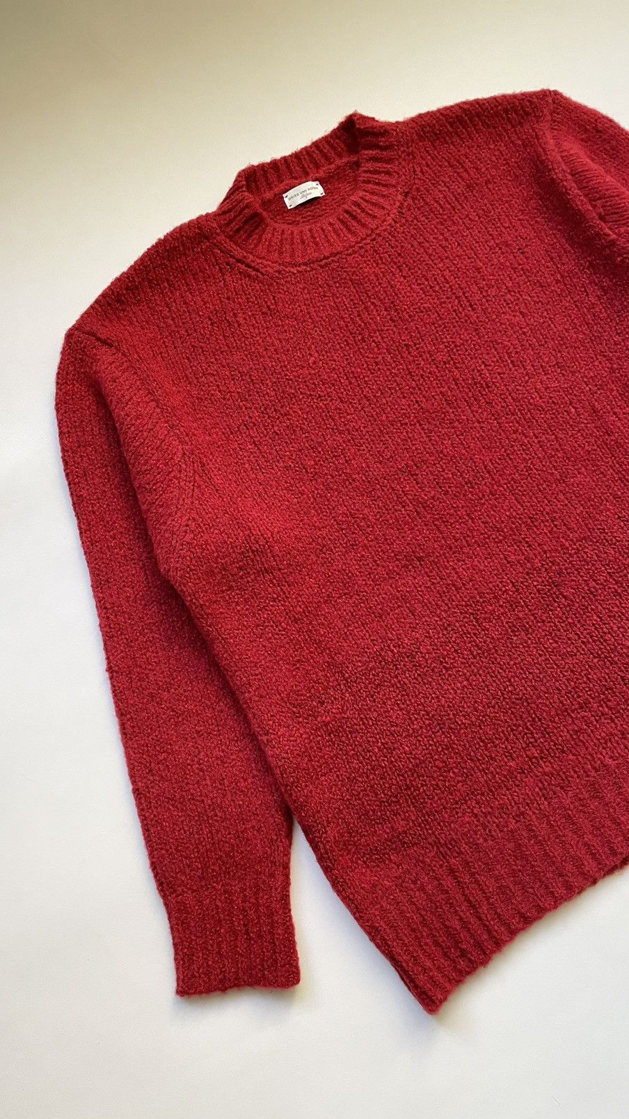 Dries Van Noten Sample Oversized Red Boucle Wool Sweater Size US M / EU 48-50 / 2 - 4 Thumbnail